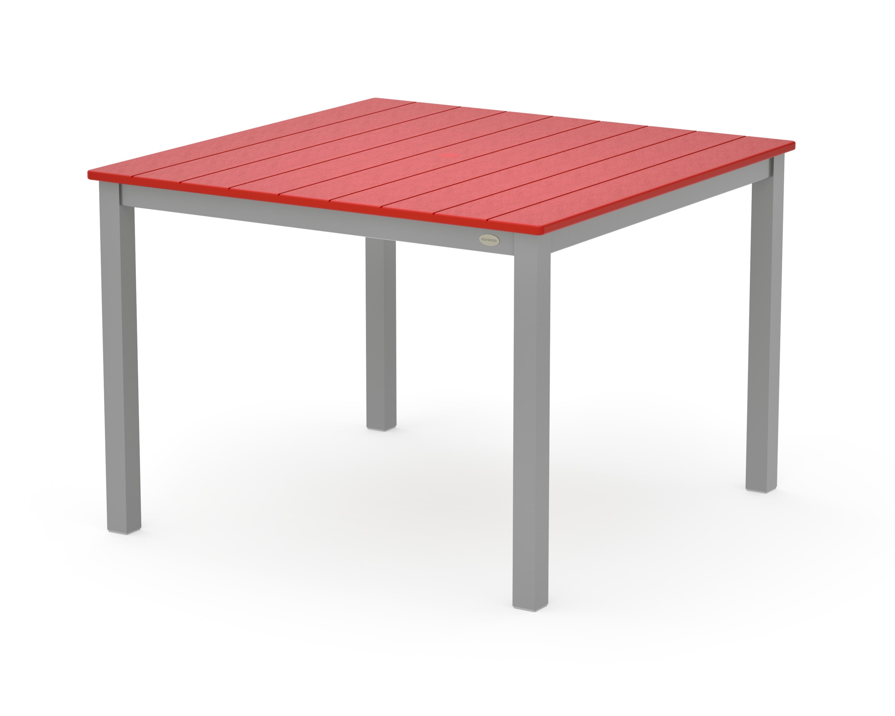 Main Street 42 x 42 Dining Table in Silver / Sunset Red