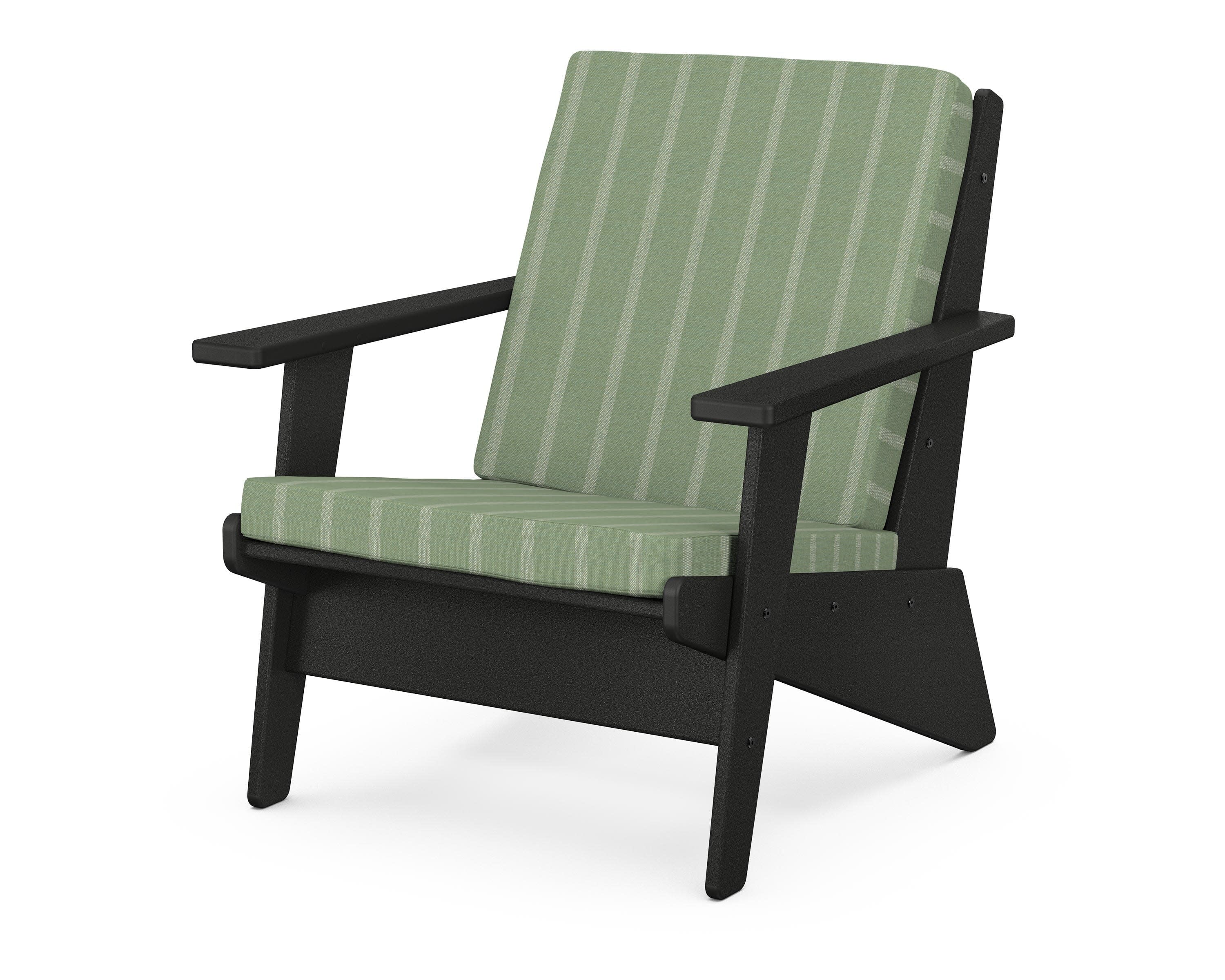 Riviera Modern Lounge Chair in Black / Unwind Rainwashed