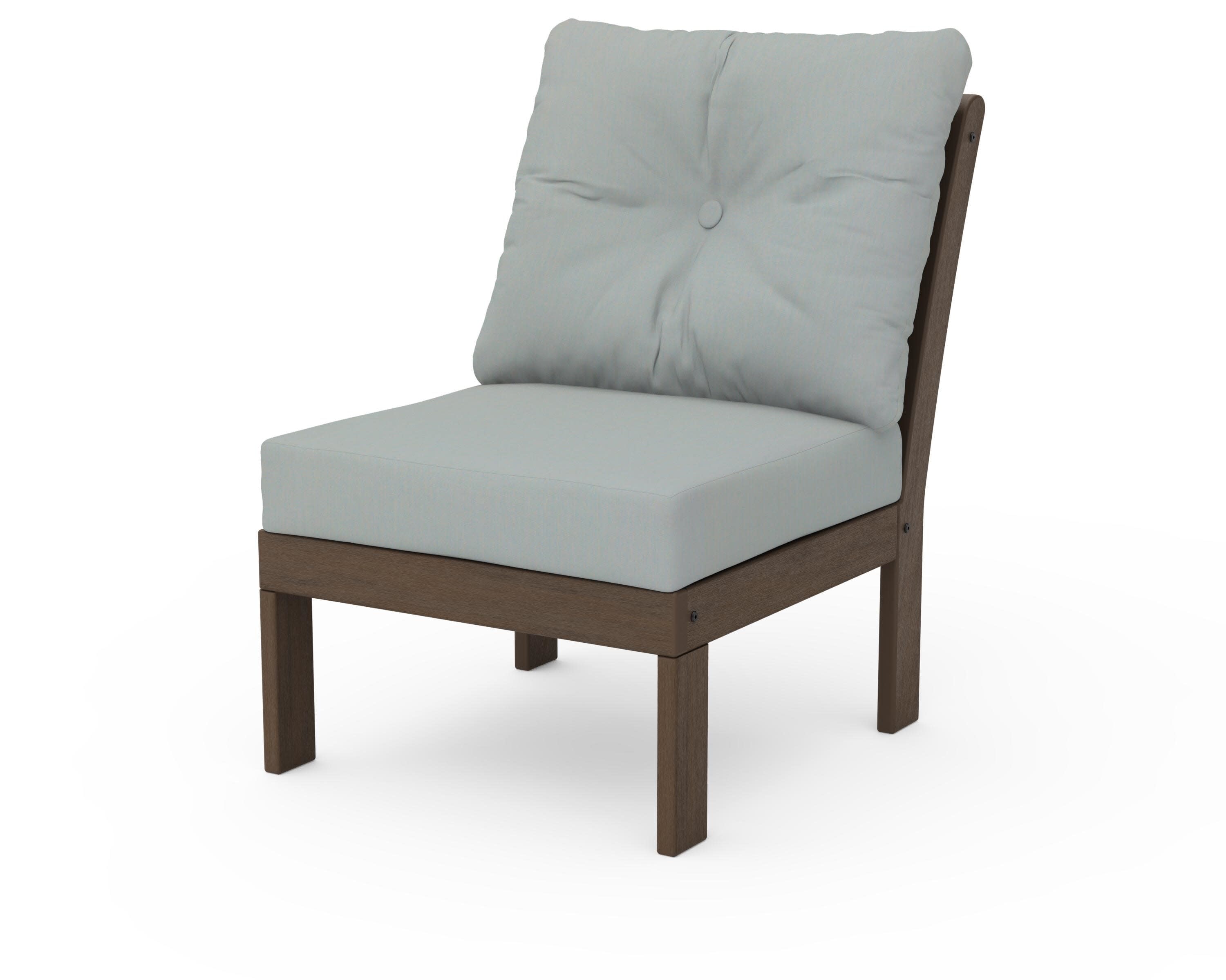 Vineyard Modular Armless Chair in Kona / Spa