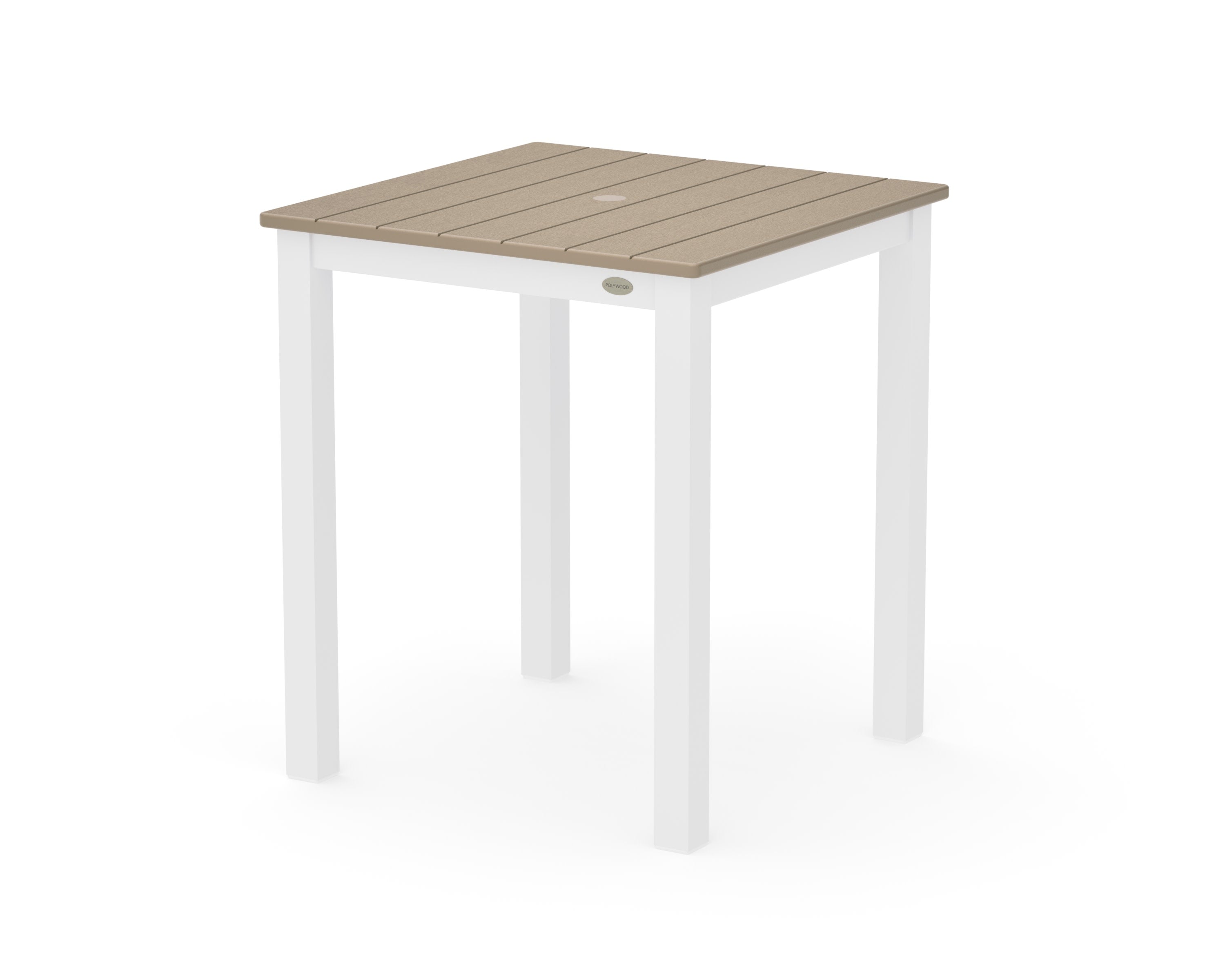 Main Street 26 x 26 Dining Table in White / Vintage Sahara