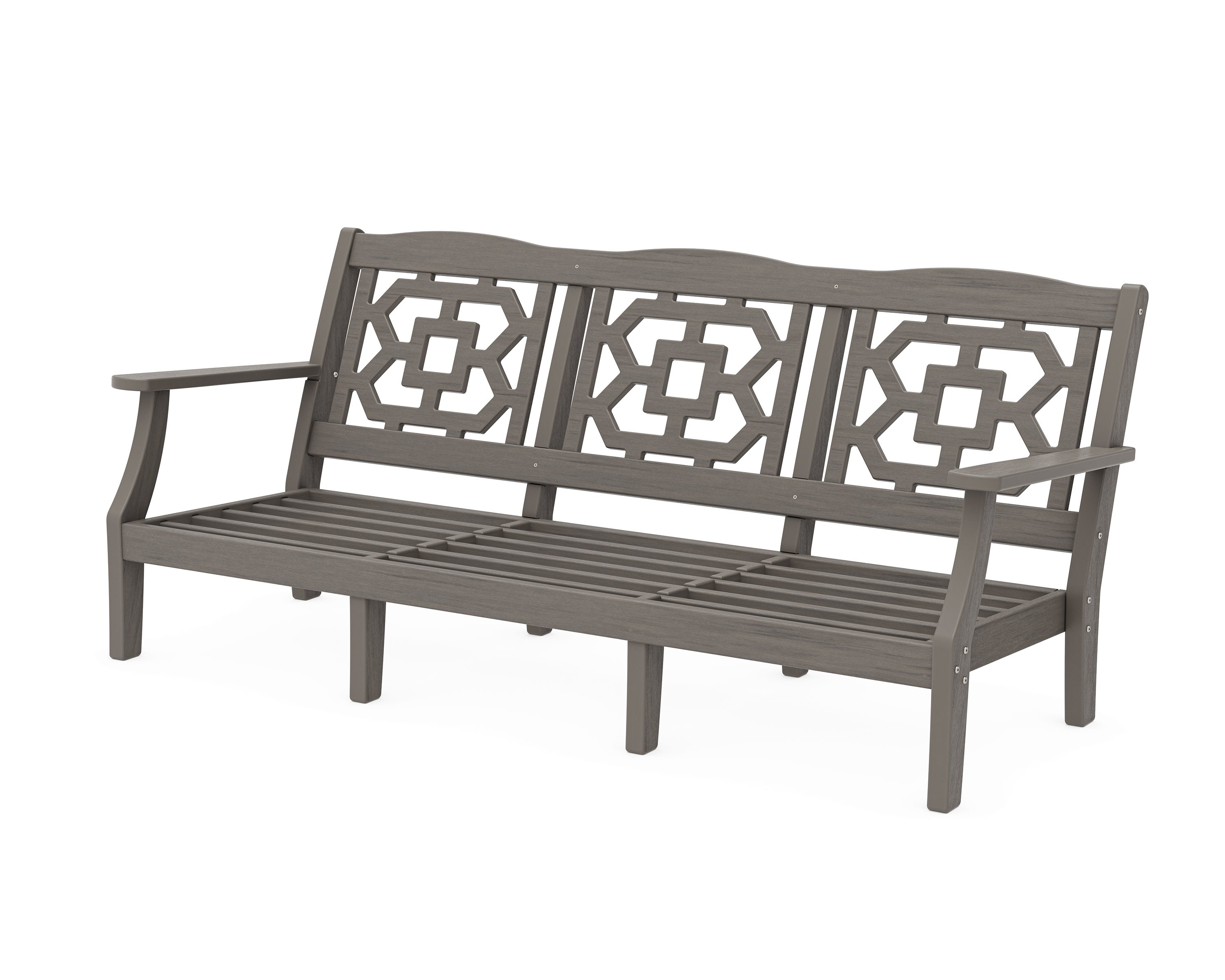 Chinoiserie Deep Seating Sofa Frame in Driftwood