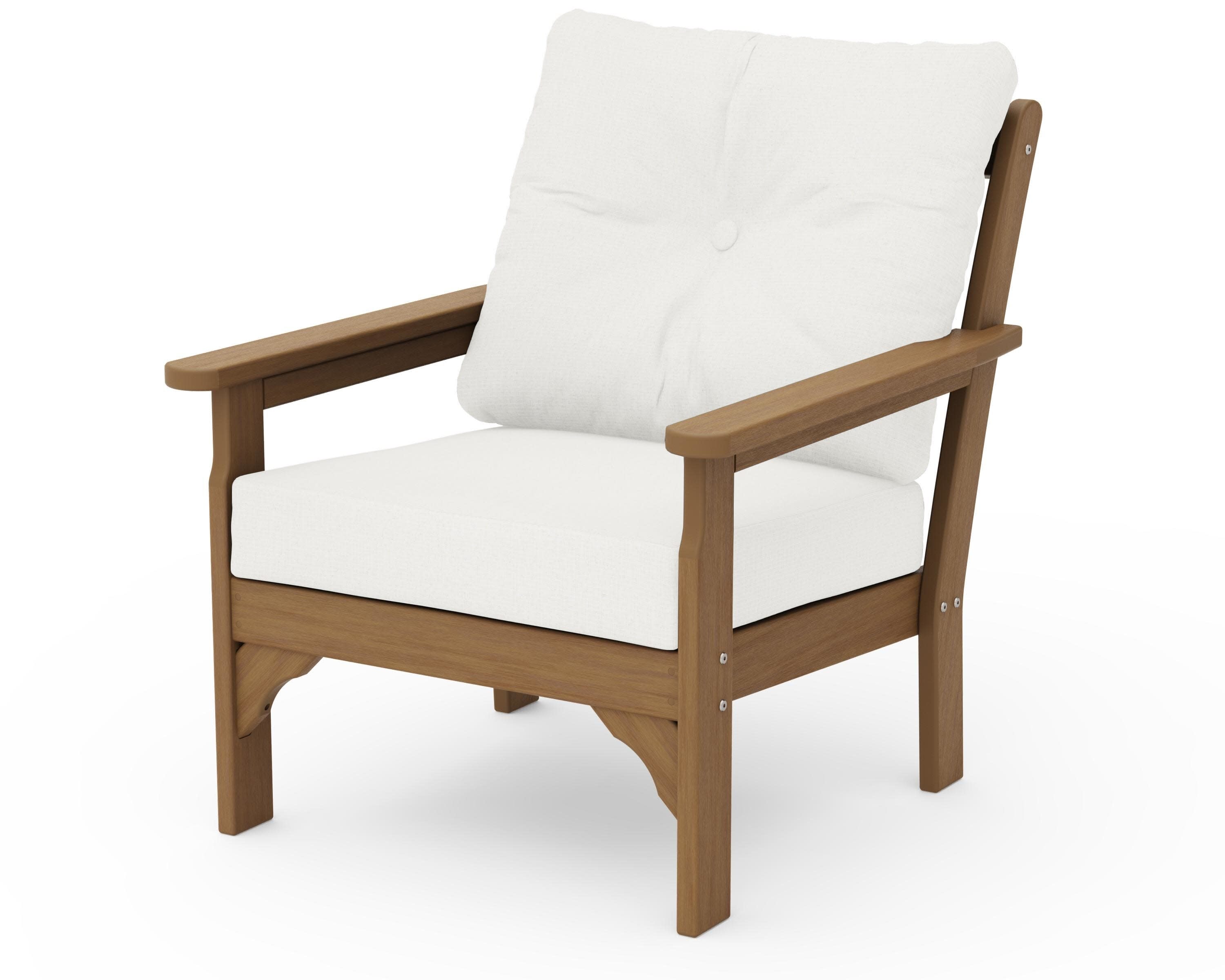 Vineyard Deep Seating Chair in Natural / Natural Linen