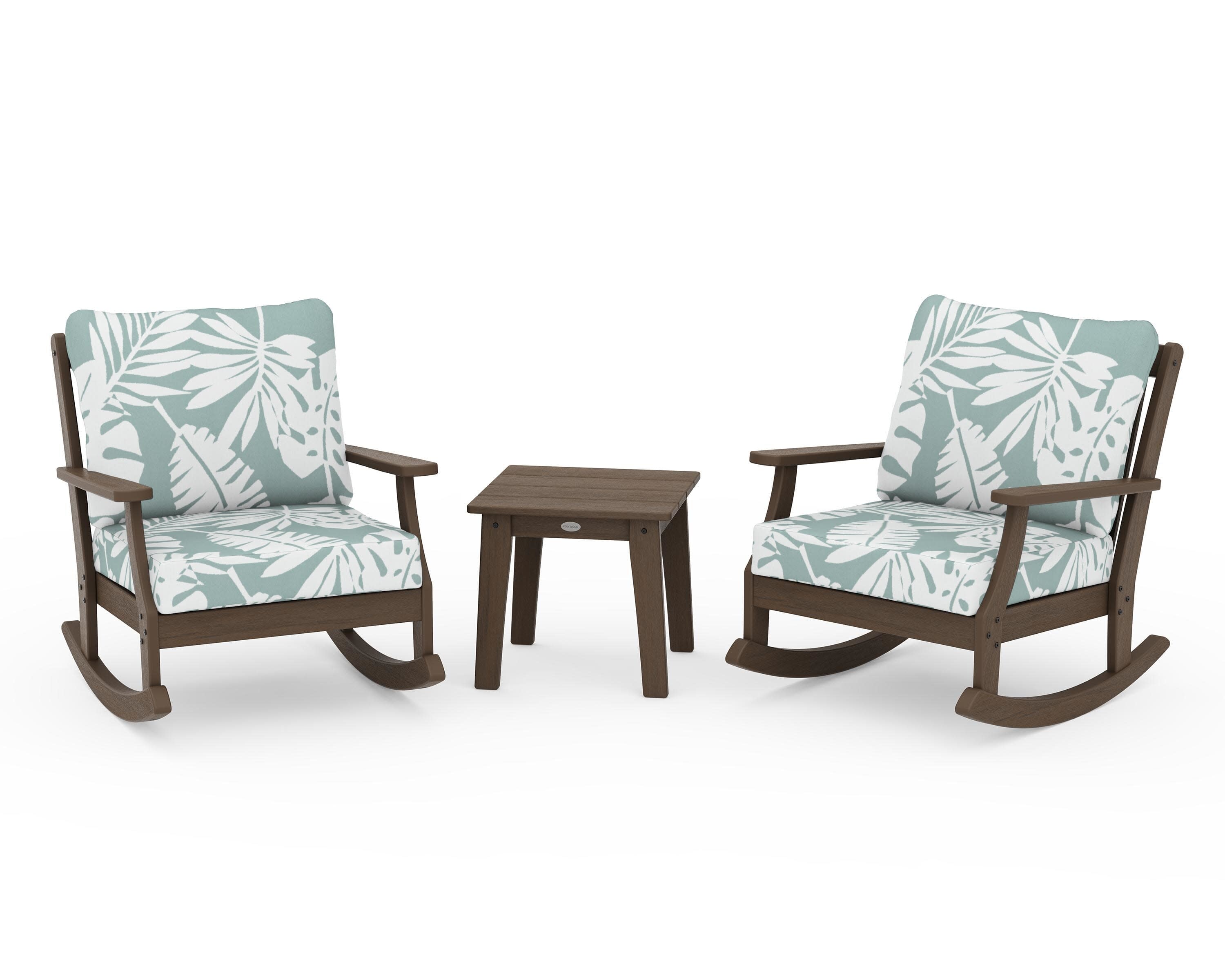 Braxton 3-Piece Deep Seating Rocker Set in Kona / Leaf Glacier Spa