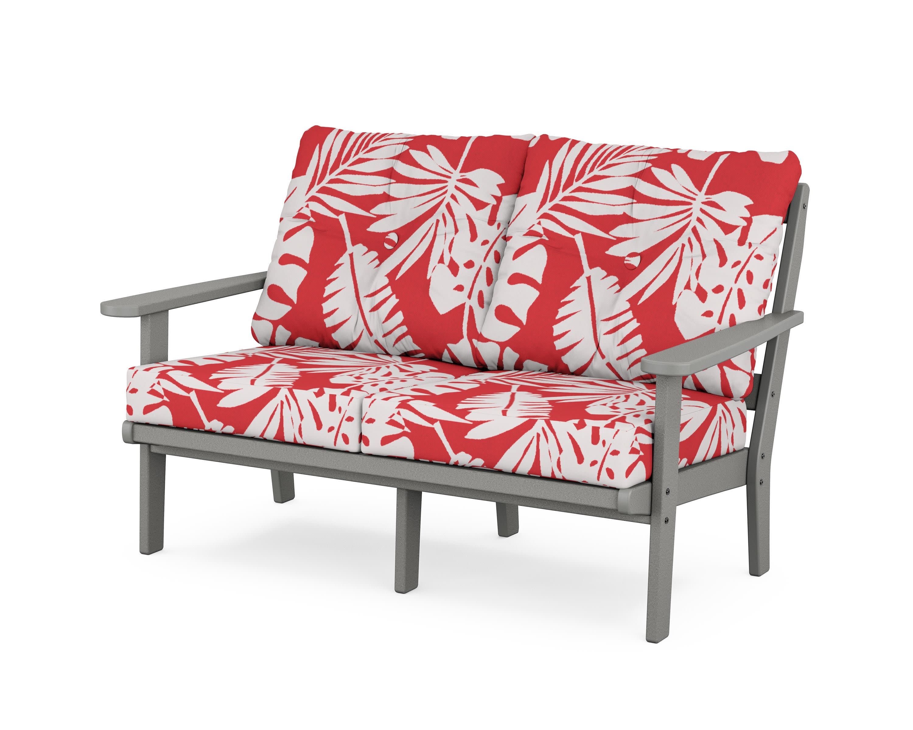 Mission Deep SeatingLoveseat in Slate Grey / Leaf Crimson