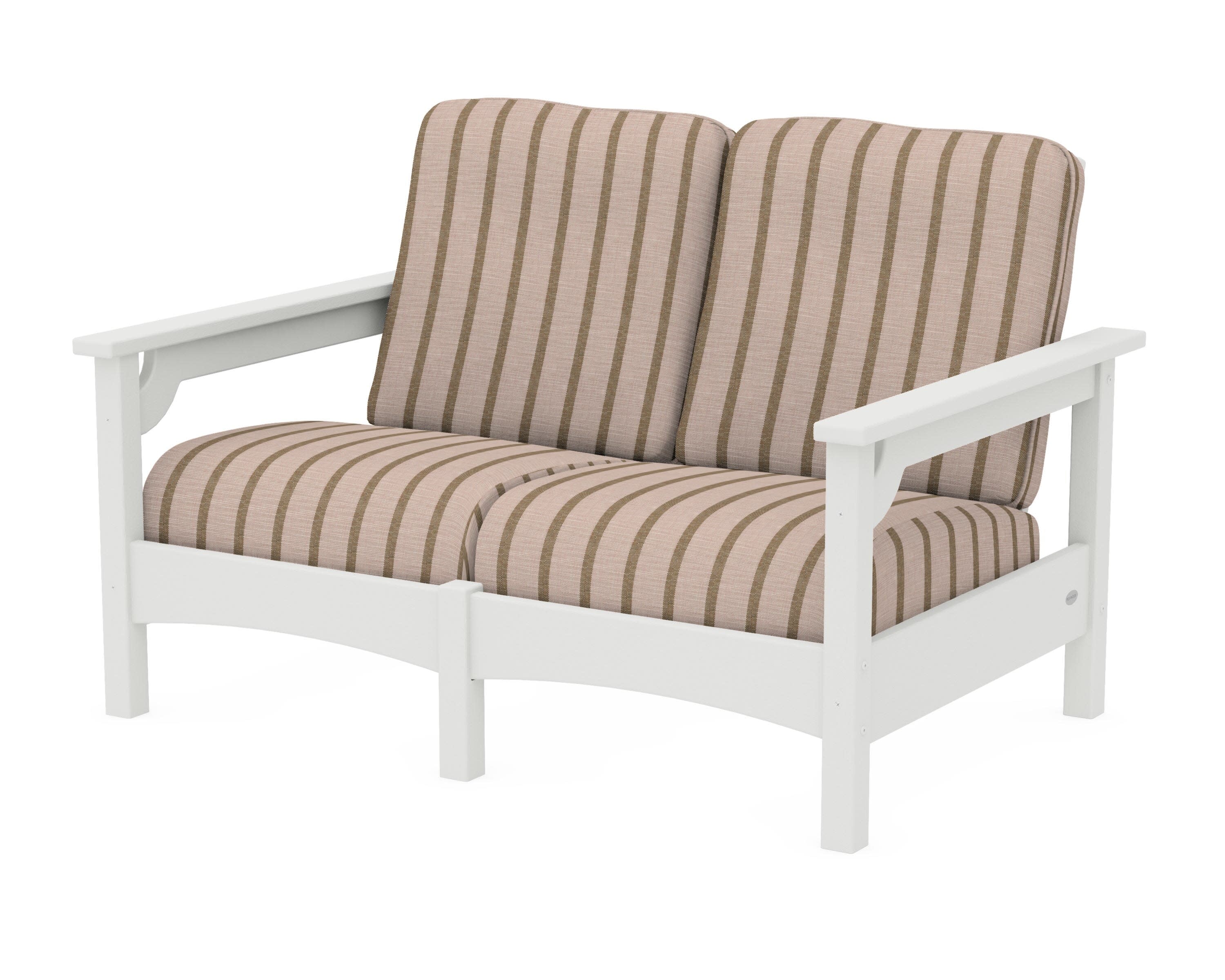 Club Loveseat in Vintage White / Unwind Cameo