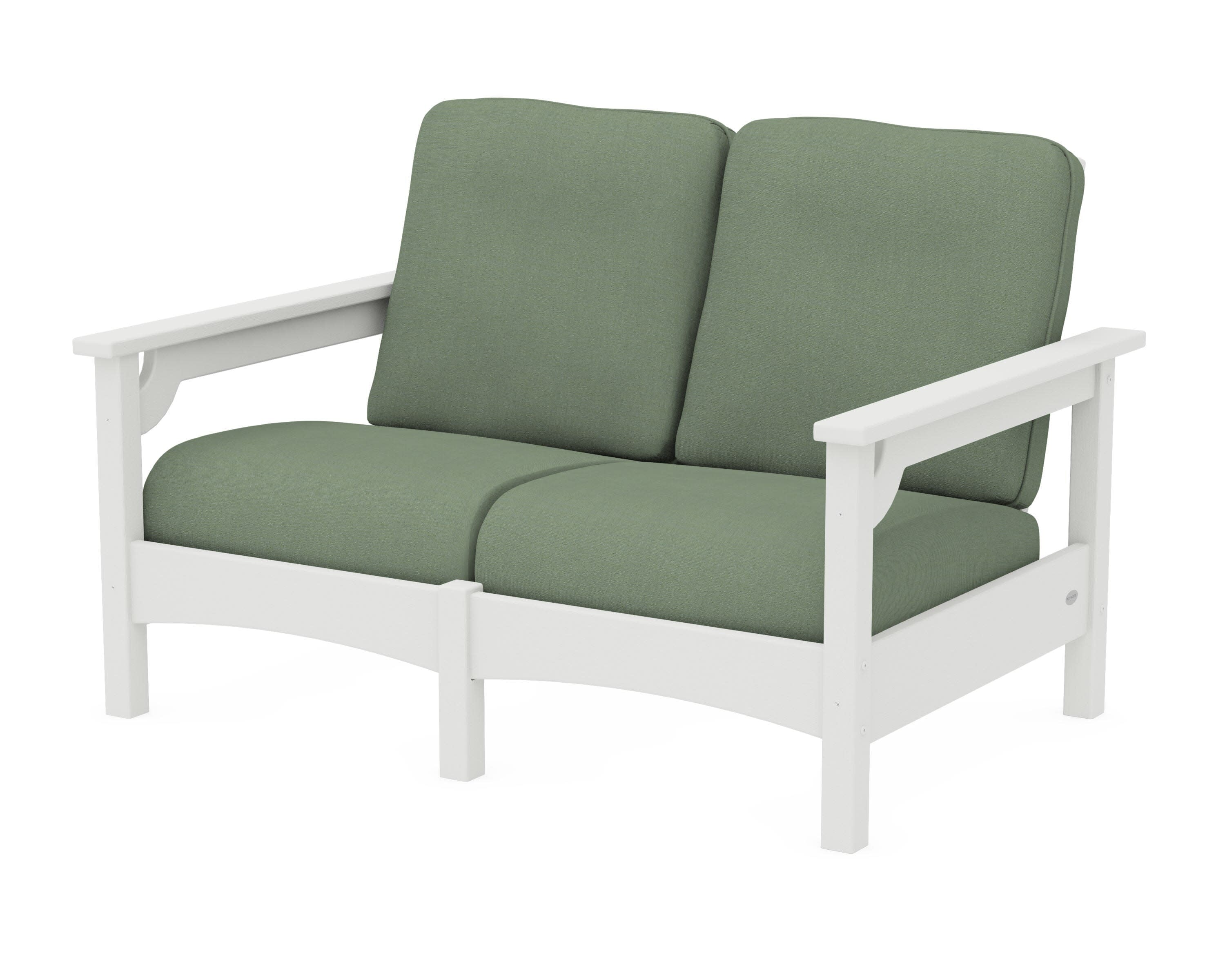 Club Loveseat in Vintage White / Exhale Rainwashed