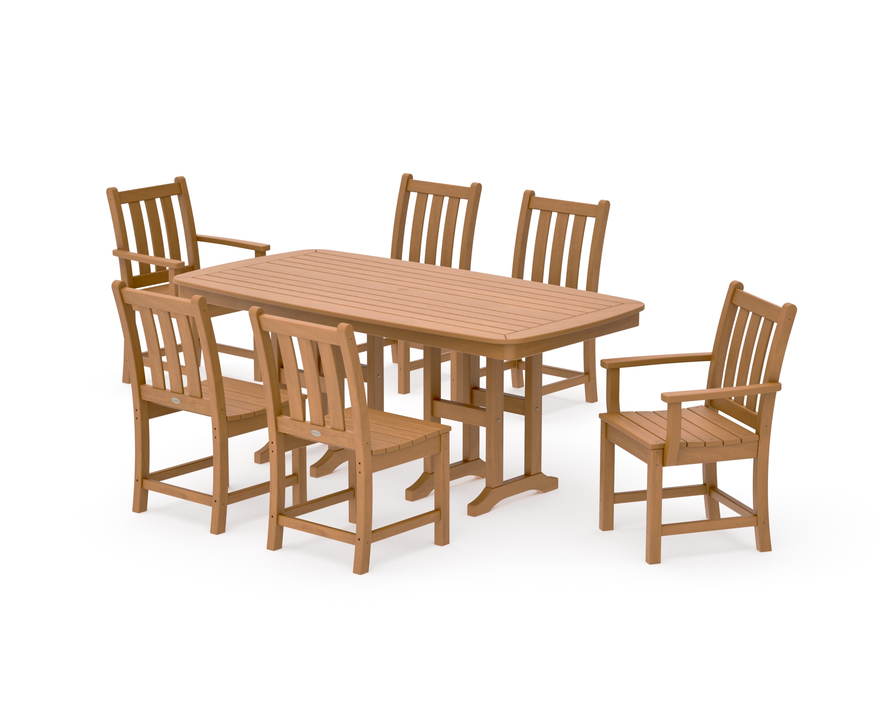 Traditional Garden 7-Piece Dining Set in Natural