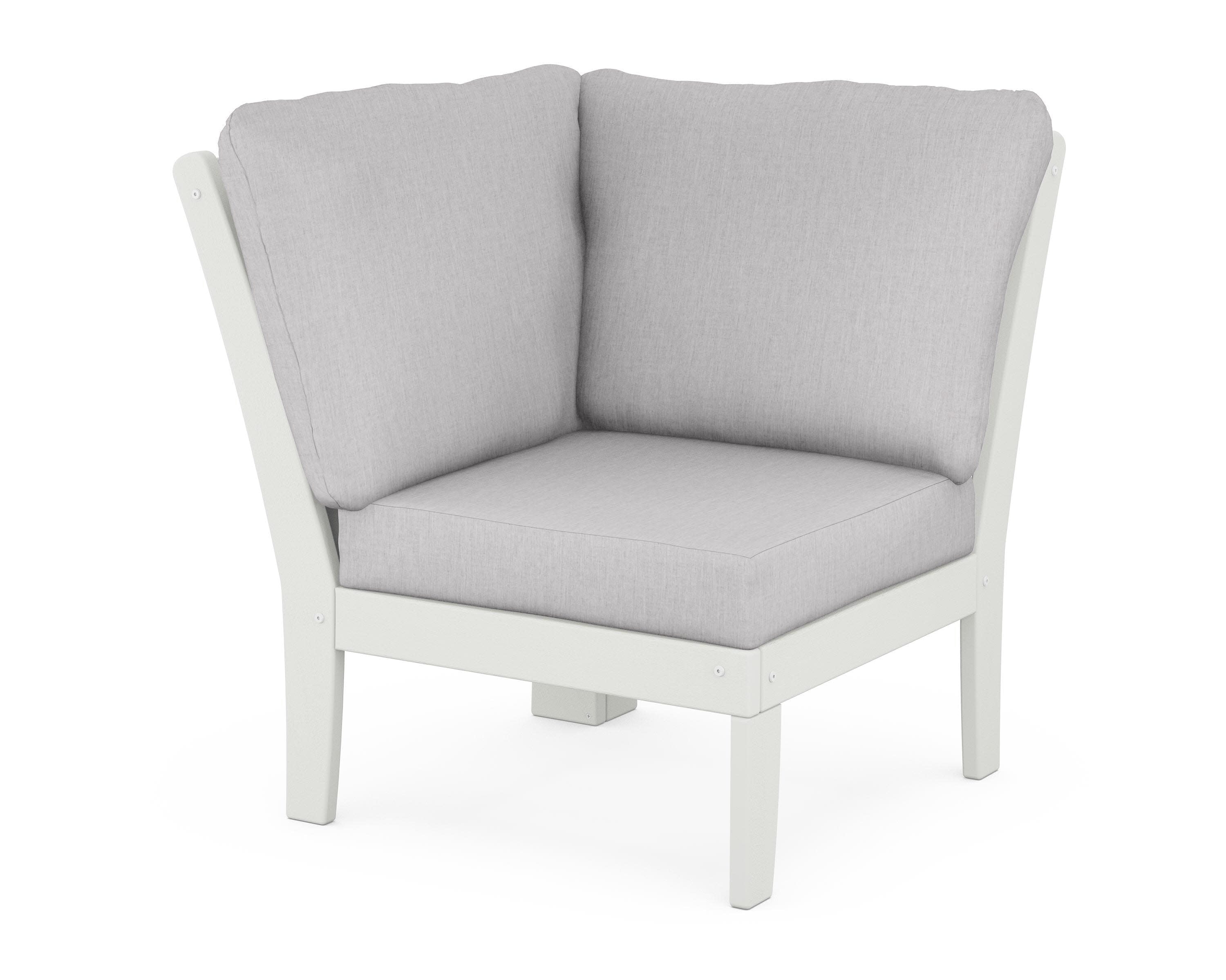 Braxton Modular Corner Chair in Vintage White / Granite