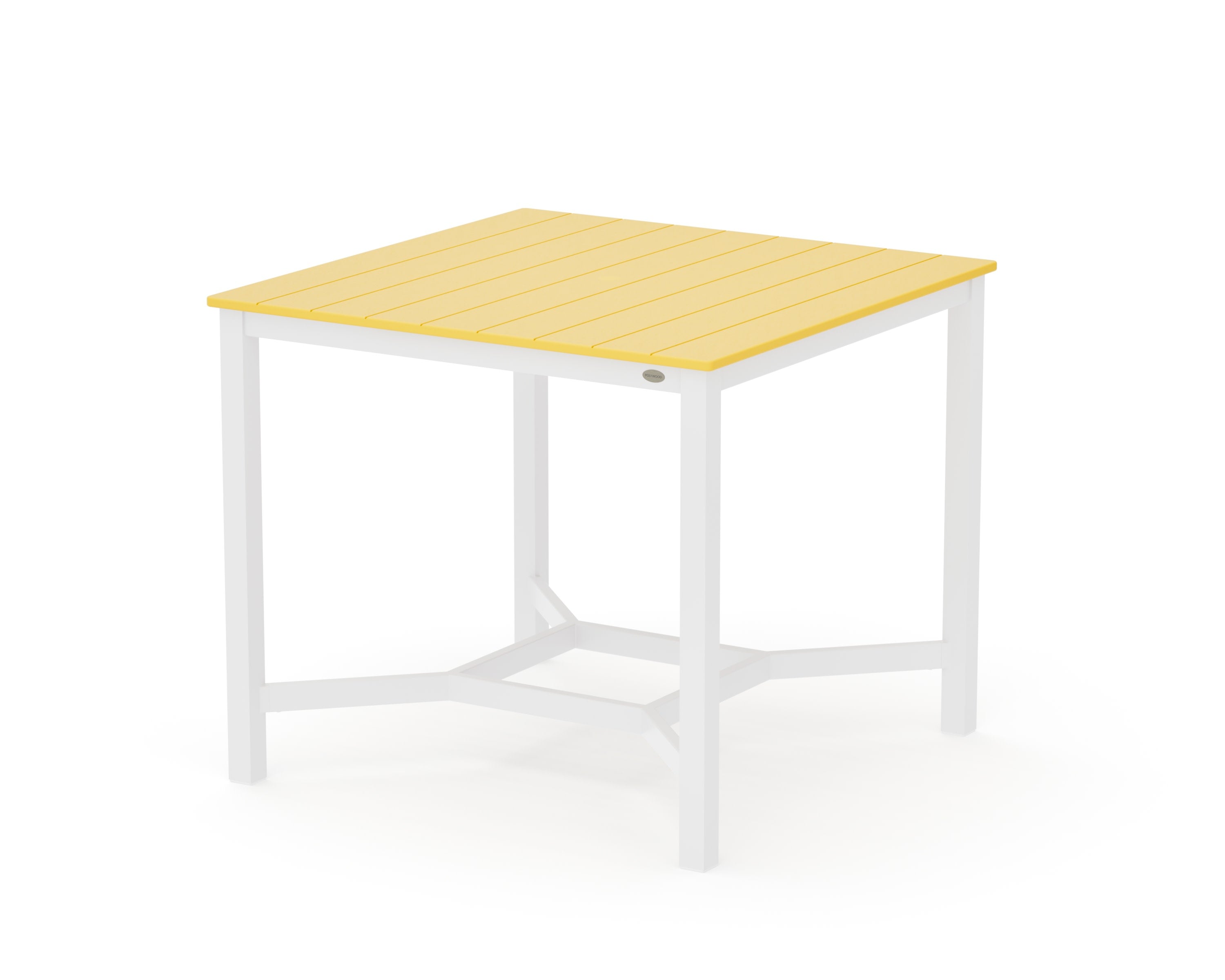 Main Street 42 x 42 Counter Table in White / Lemon