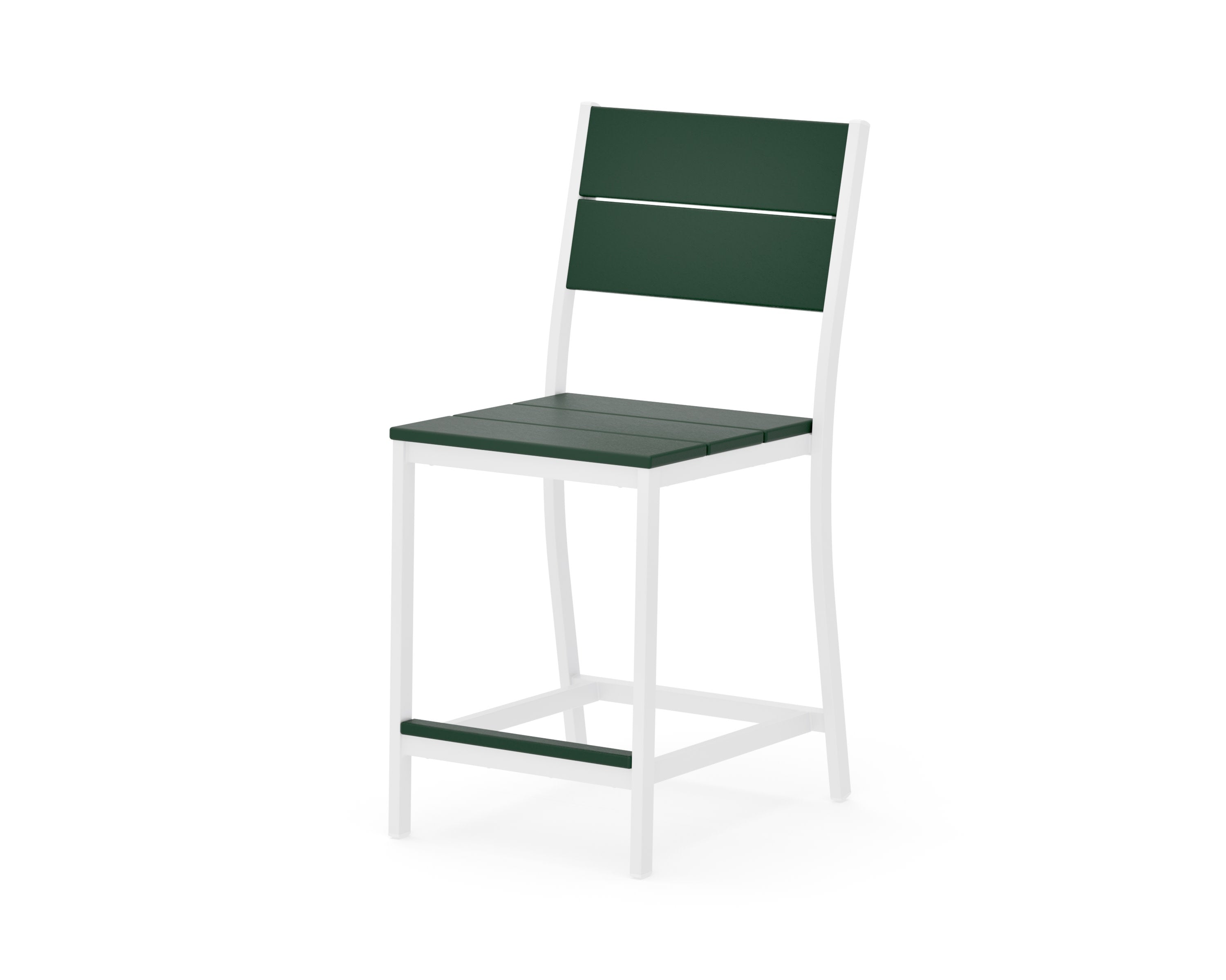Main Street Counter Side Chair in White / Green