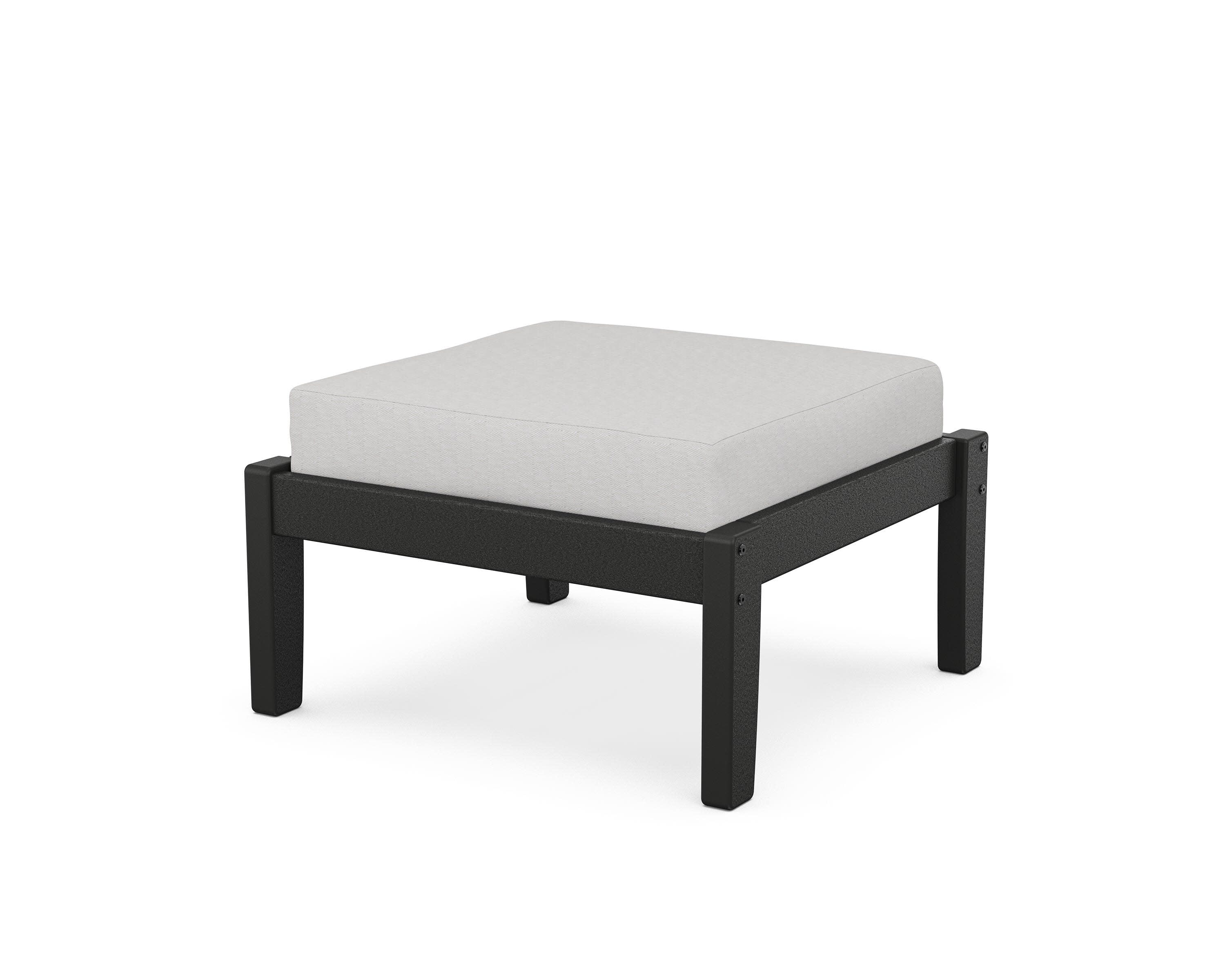Deep Seating Ottoman in Black / Diamond in the Rough