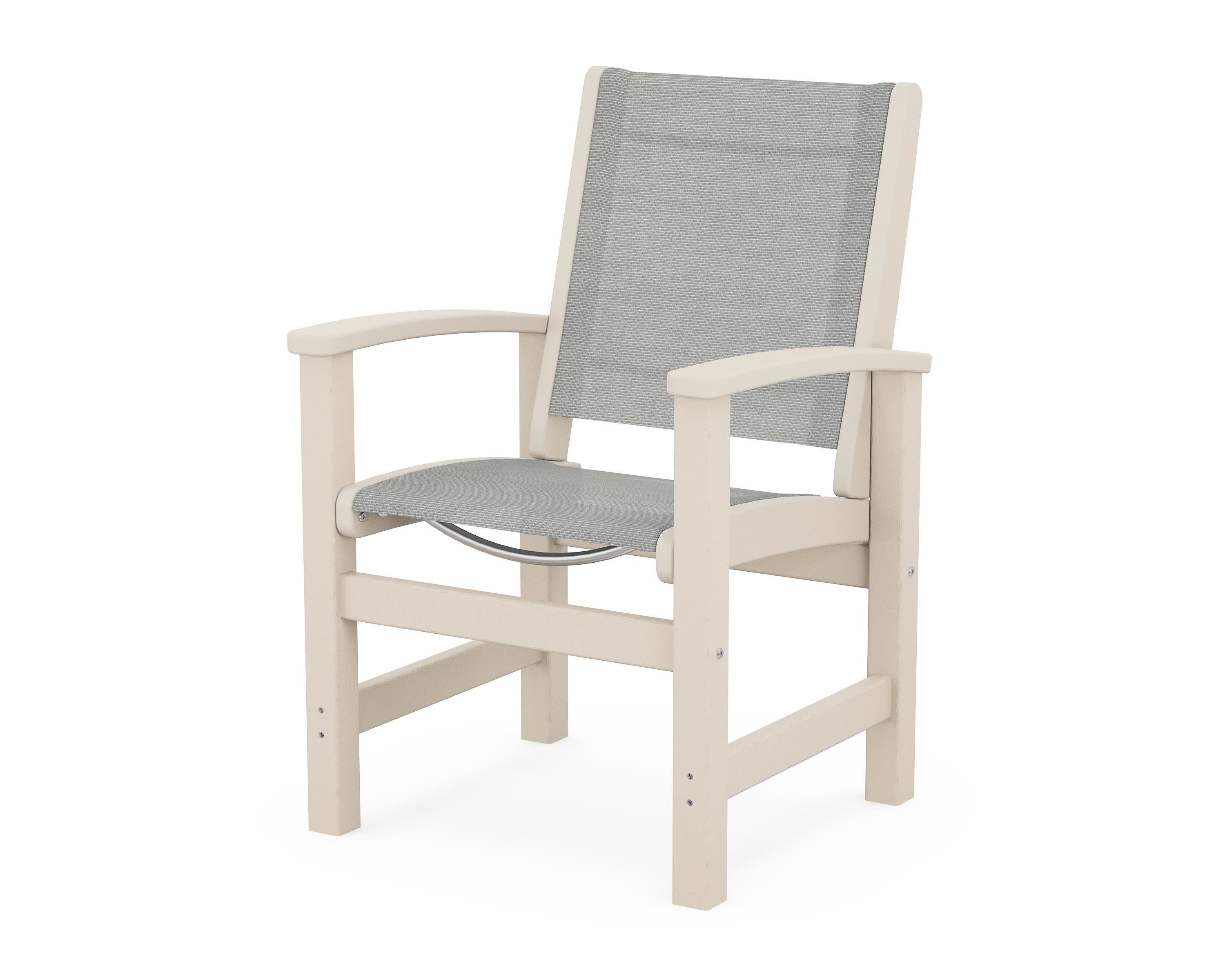 Coastal Dining Chair in Sand / Metallic Sling