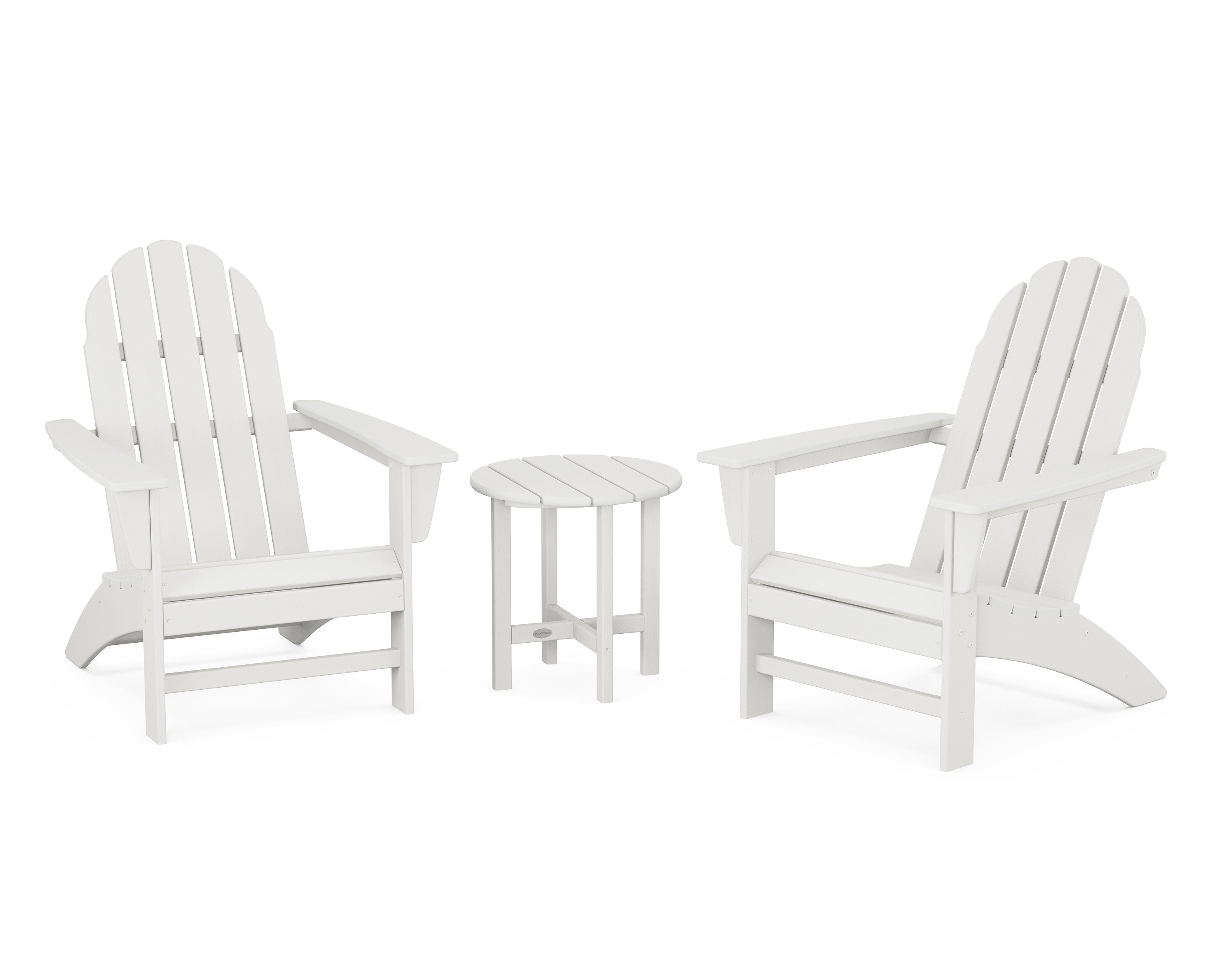 Vineyard 3-Piece Adirondack Set in Vintage White