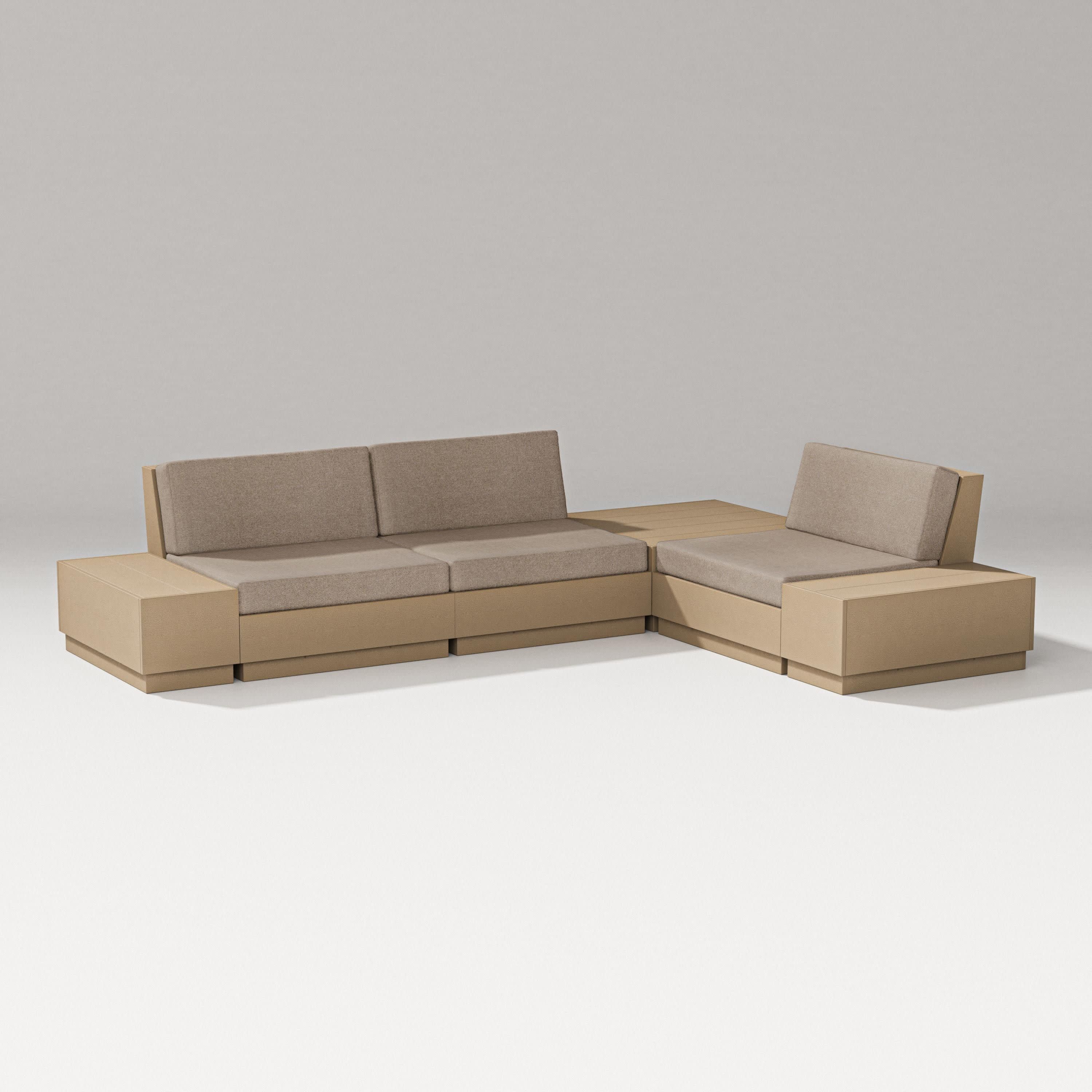Elevate 6-Piece Corner Sectional in Vintage Sahara / Spiced Burlap