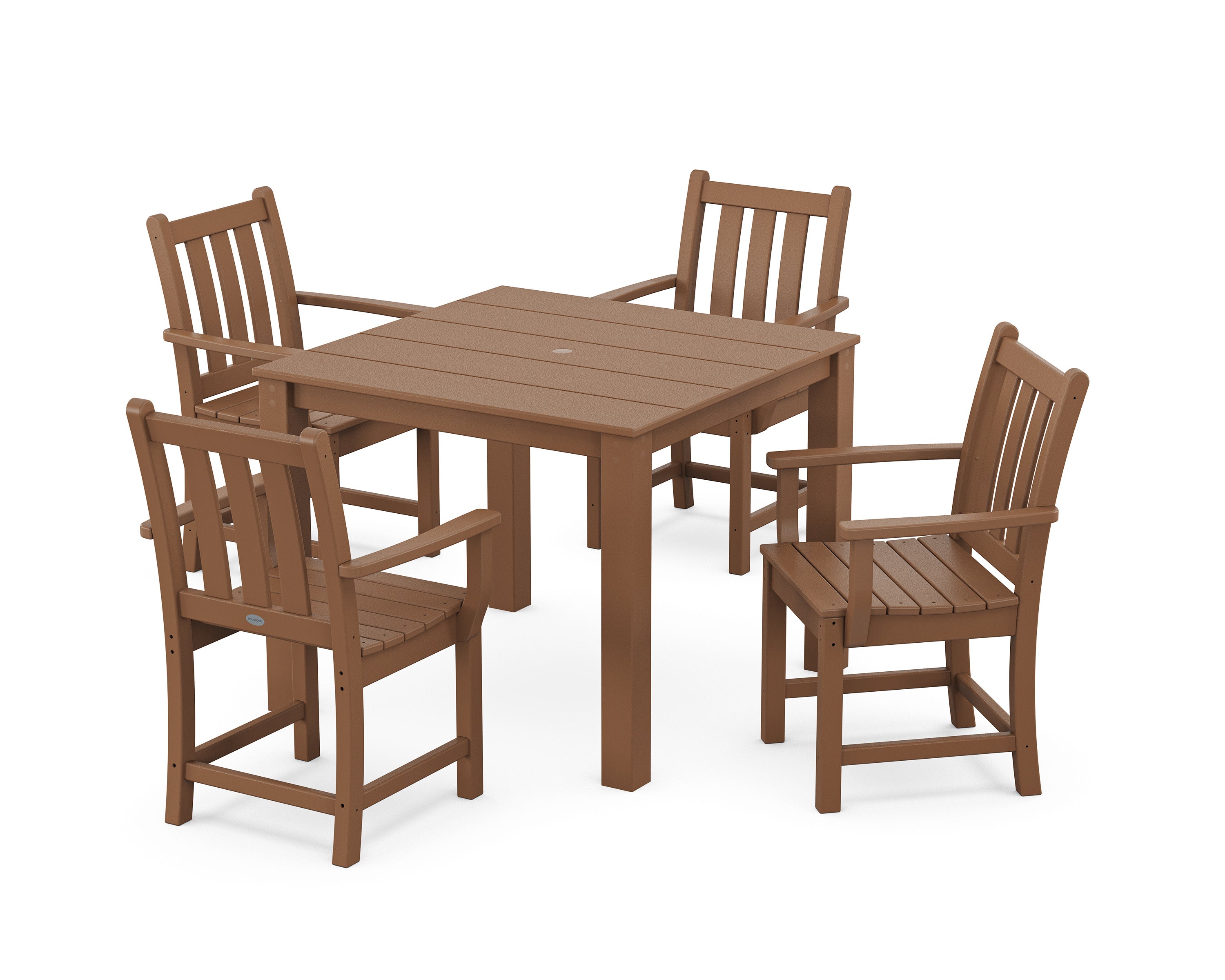Traditional Garden 5-Piece Parsons Dining Set in Teak
