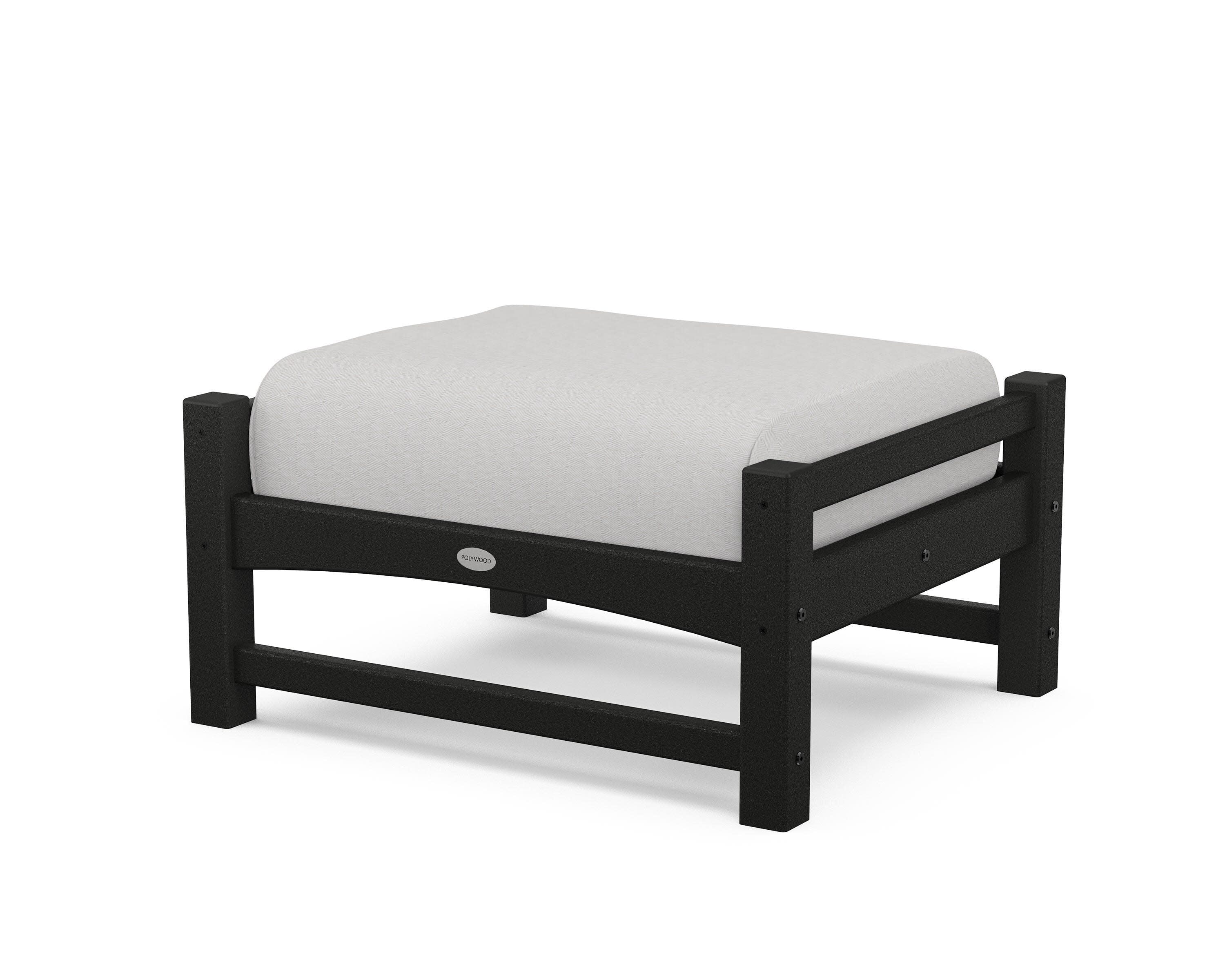 Club Ottoman in Black / Diamond in the Rough
