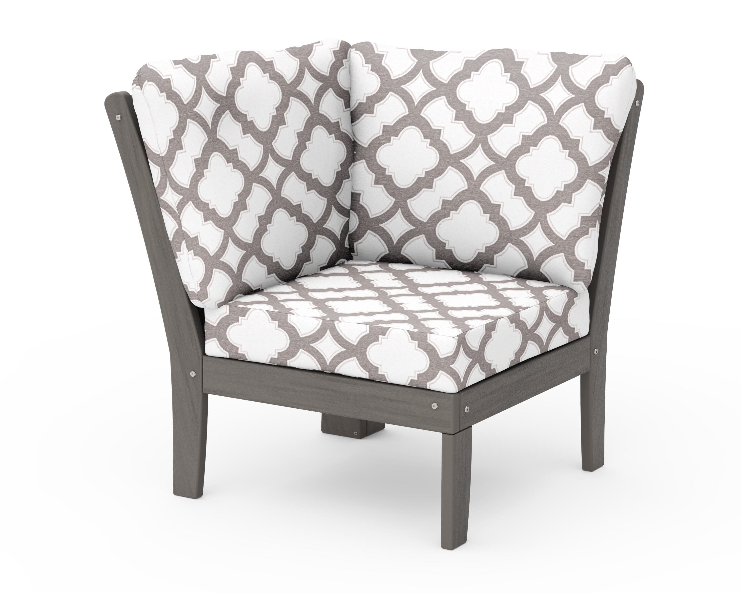 Braxton Modular Corner Chair in Driftwood / Trellis Grey Mist