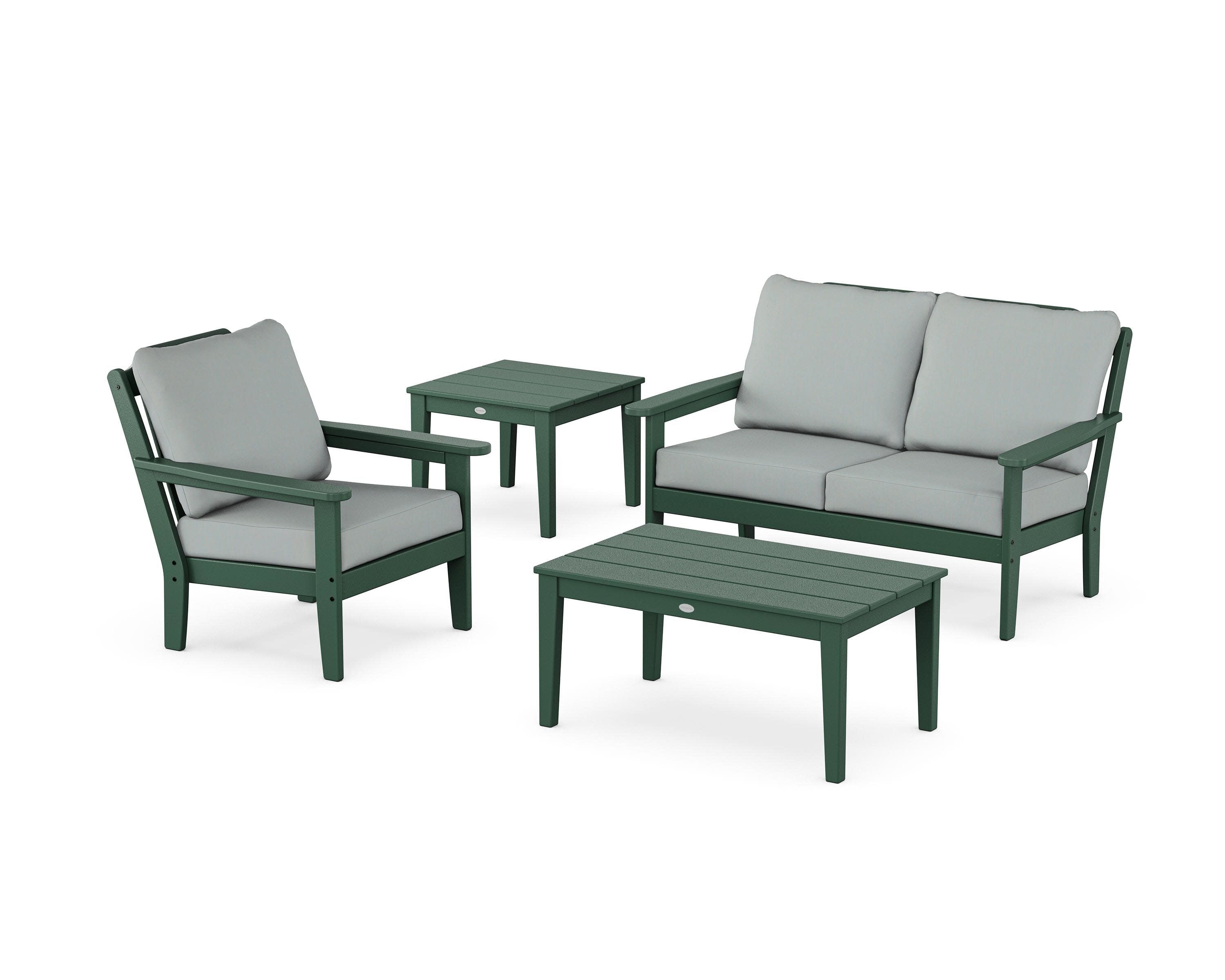 Wovendale 4-Piece Deep Seating Set in Green / Spa