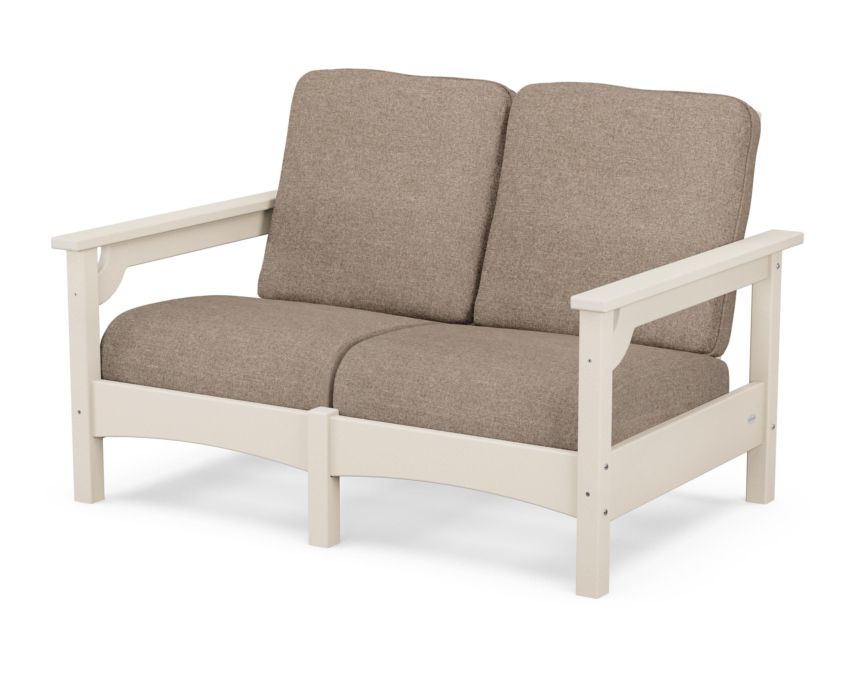 Club Loveseat in Sand / Spiced Burlap