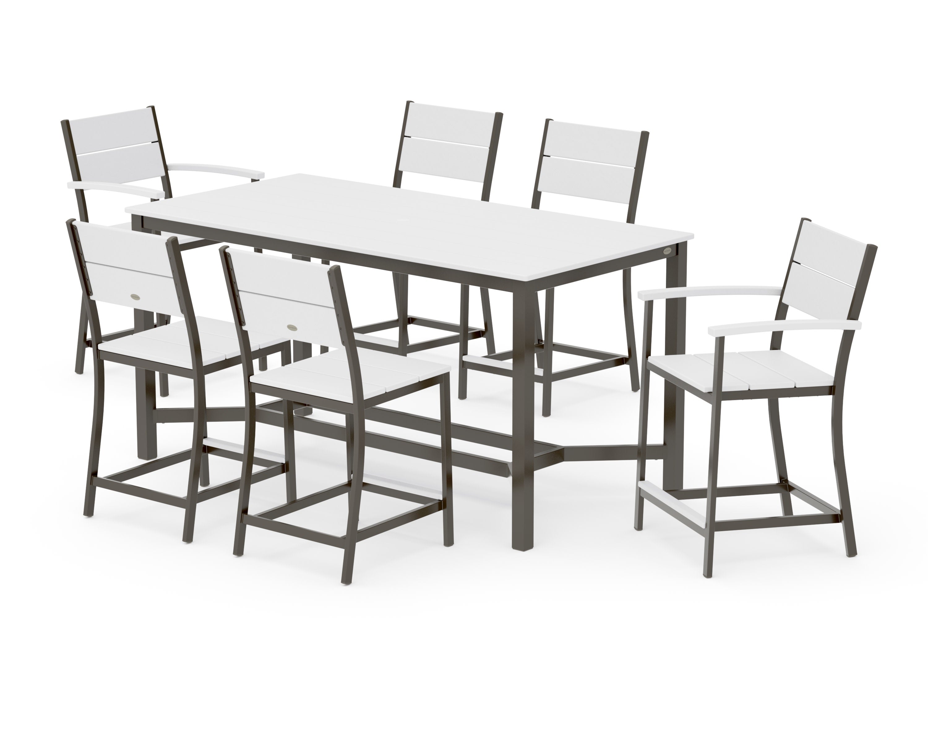 Main Street 7-Piece Counter Set in Bronze / White