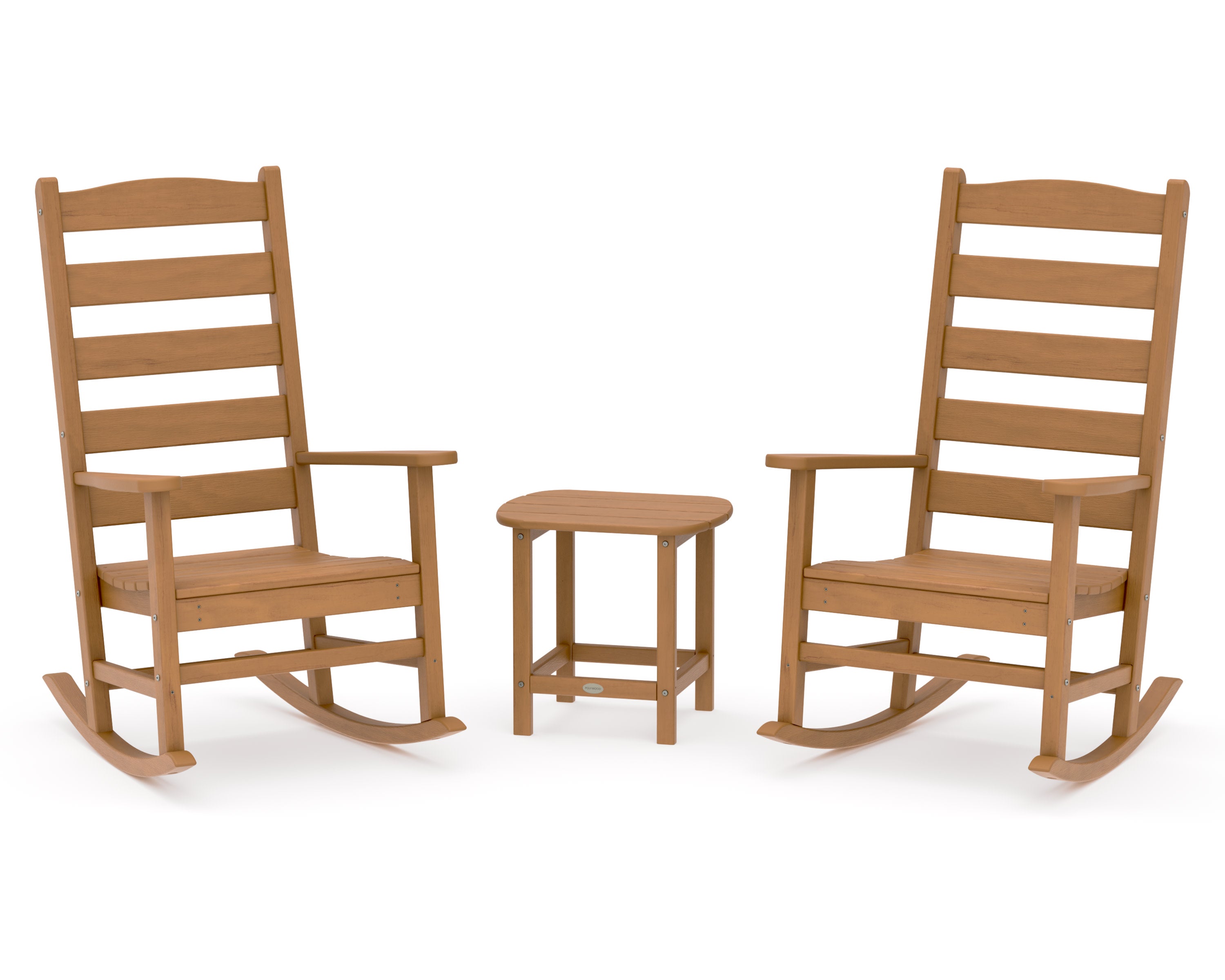 Shaker 3-Piece Porch Rocking Chair Set in Natural