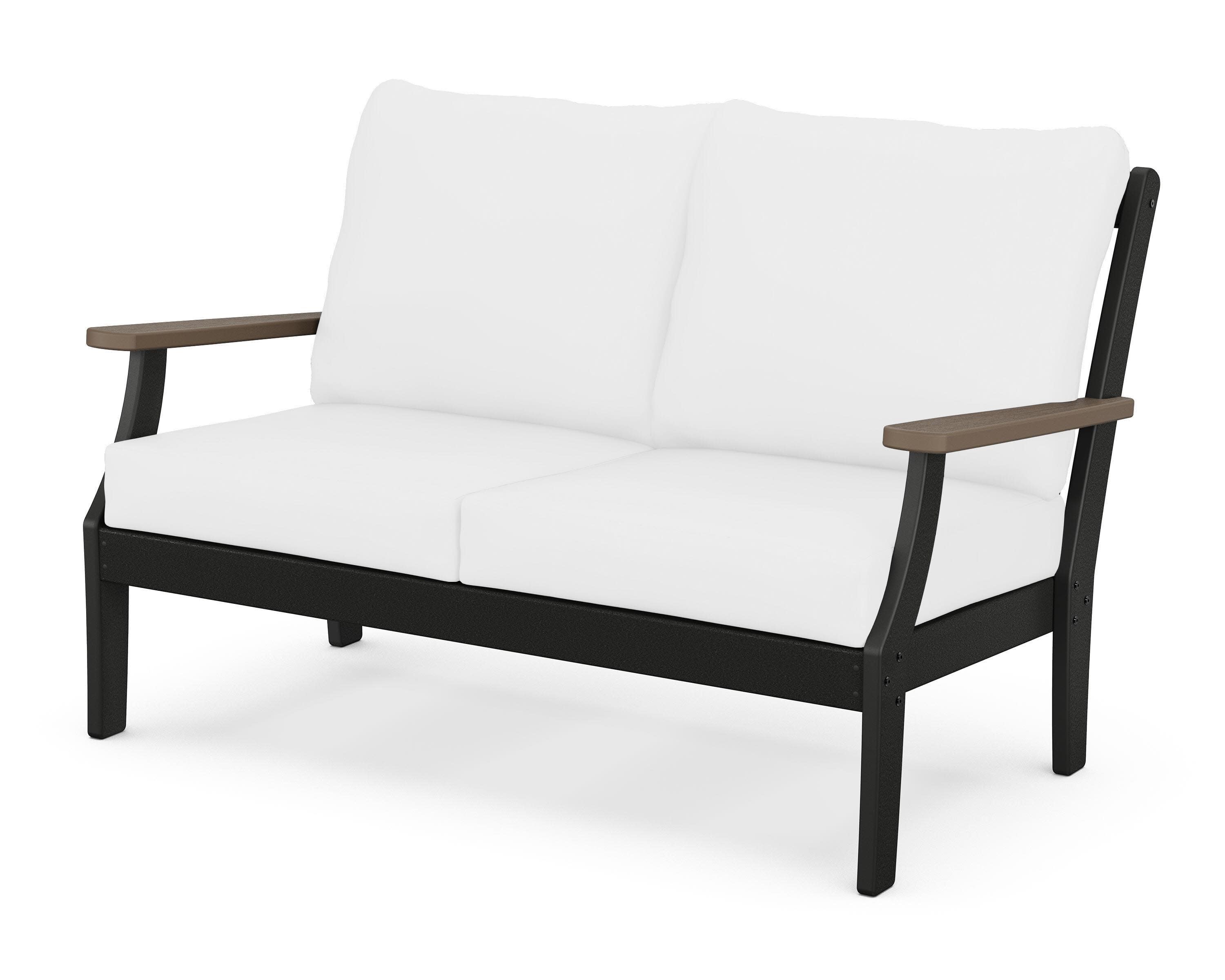 Braxton Deep Seating Loveseat in Black / Kona / Natural