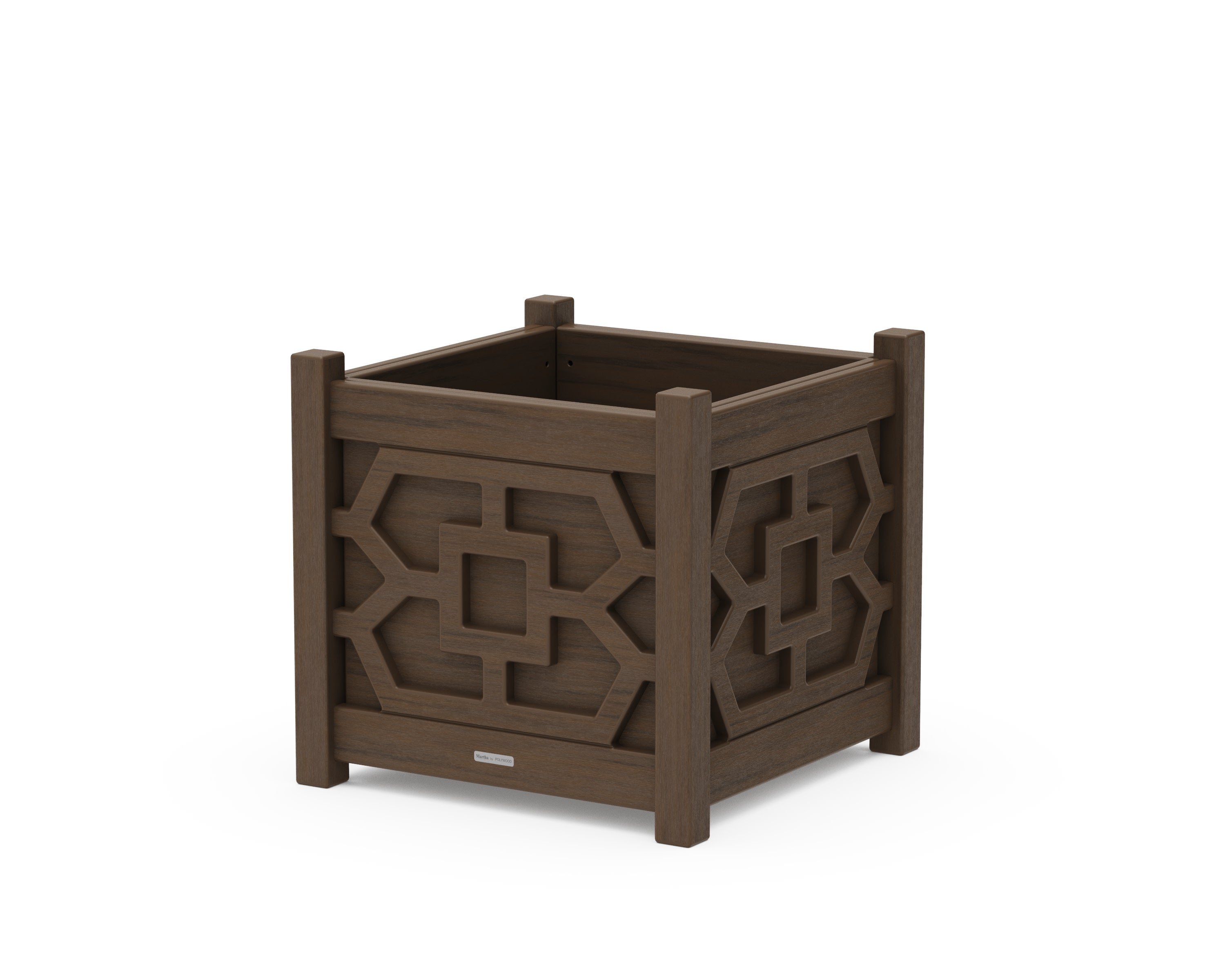 Chinoiserie Large Square Planter Box in Kona