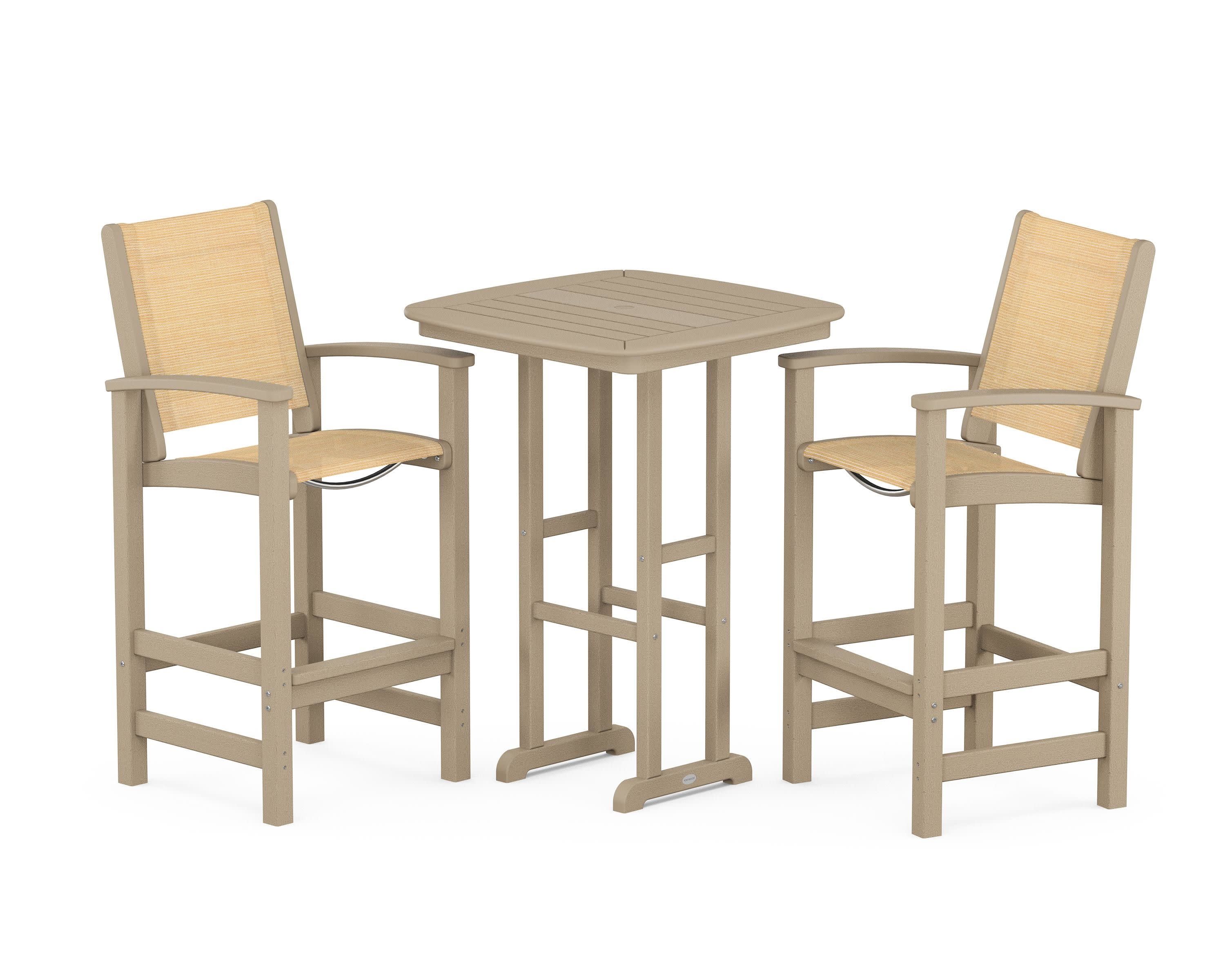 Coastal 3-Piece Bar Set in Vintage Sahara / Dupioni Apricot Sling