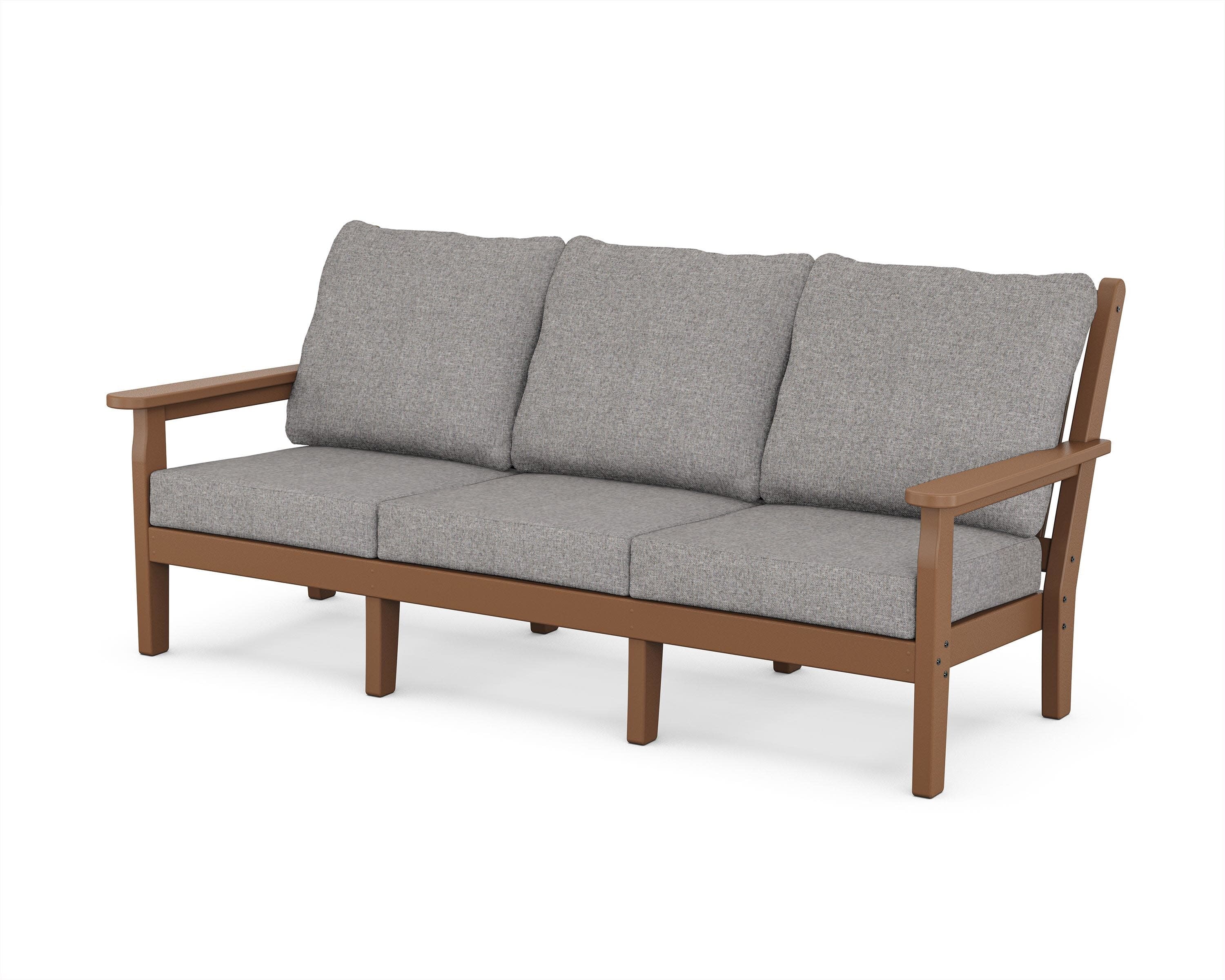 Chippendale Deep Seating Sofa in Teak / Grey Mist