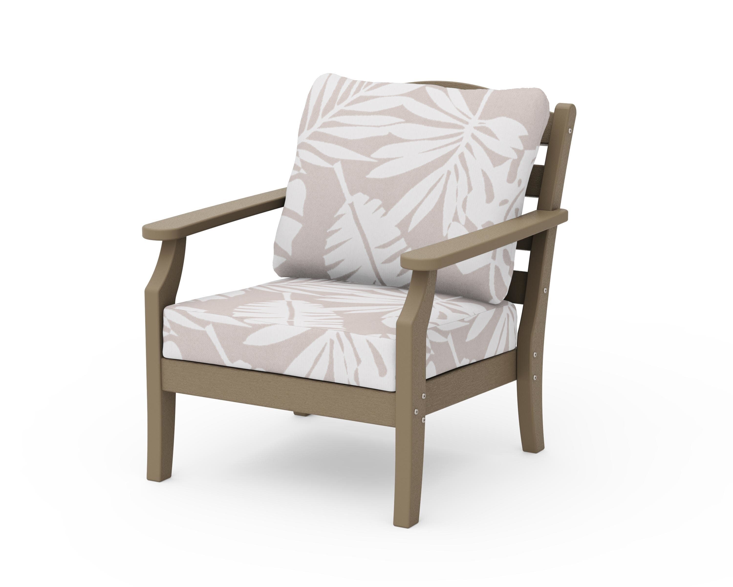 Savannah Deep Seating Chair in Vintage Sahara / Leaf Dune Burlap