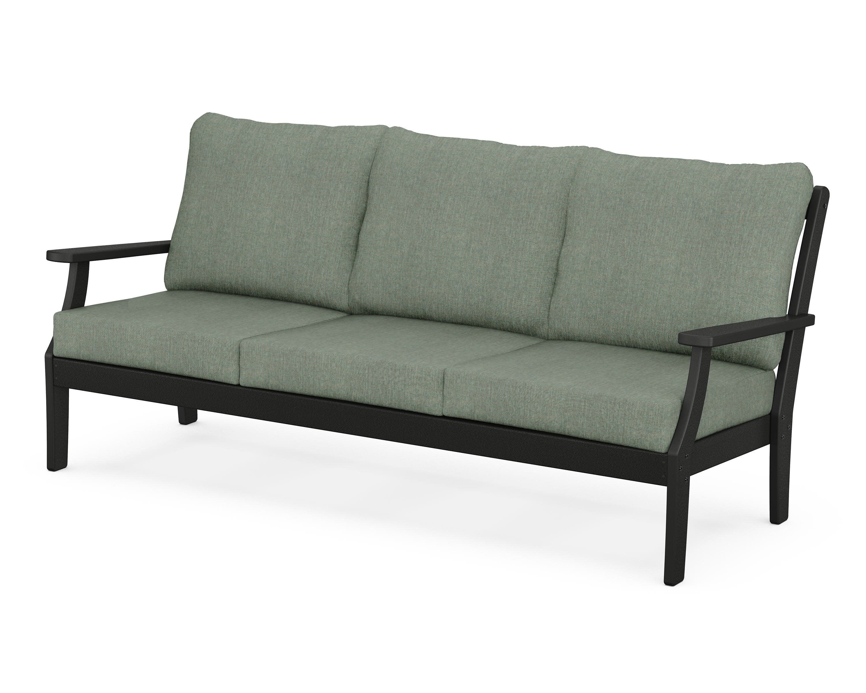 Braxton Deep Seating Sofa in Black / Cast Sage