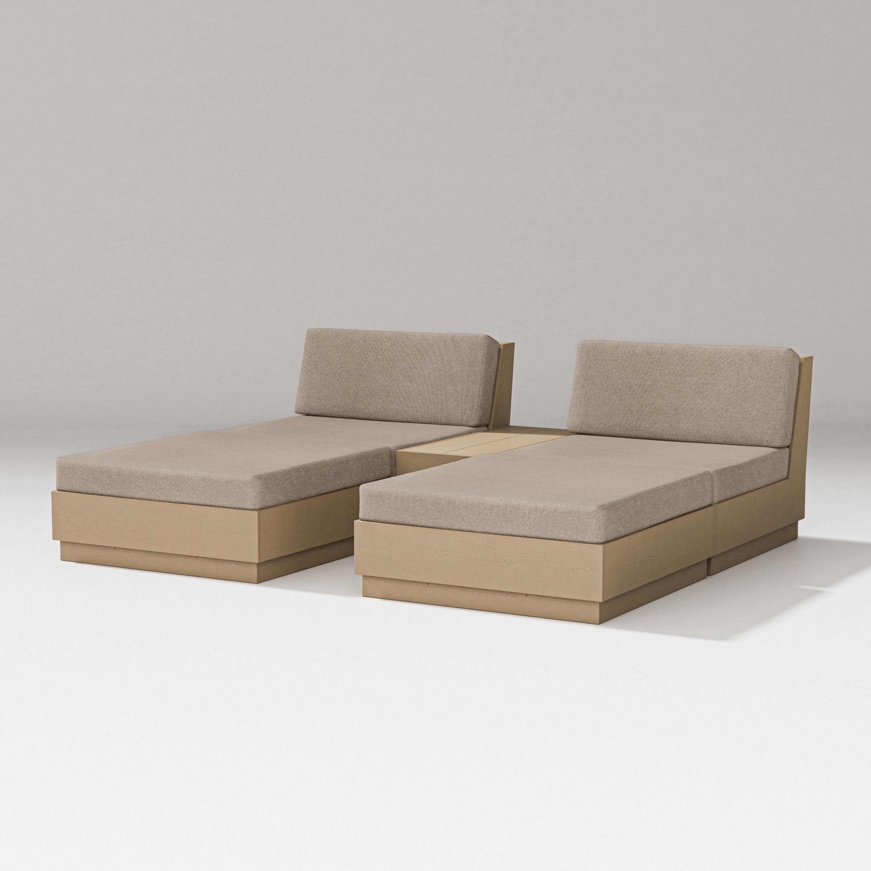 Elevate Double Chaise Set in Vintage Sahara / Spiced Burlap