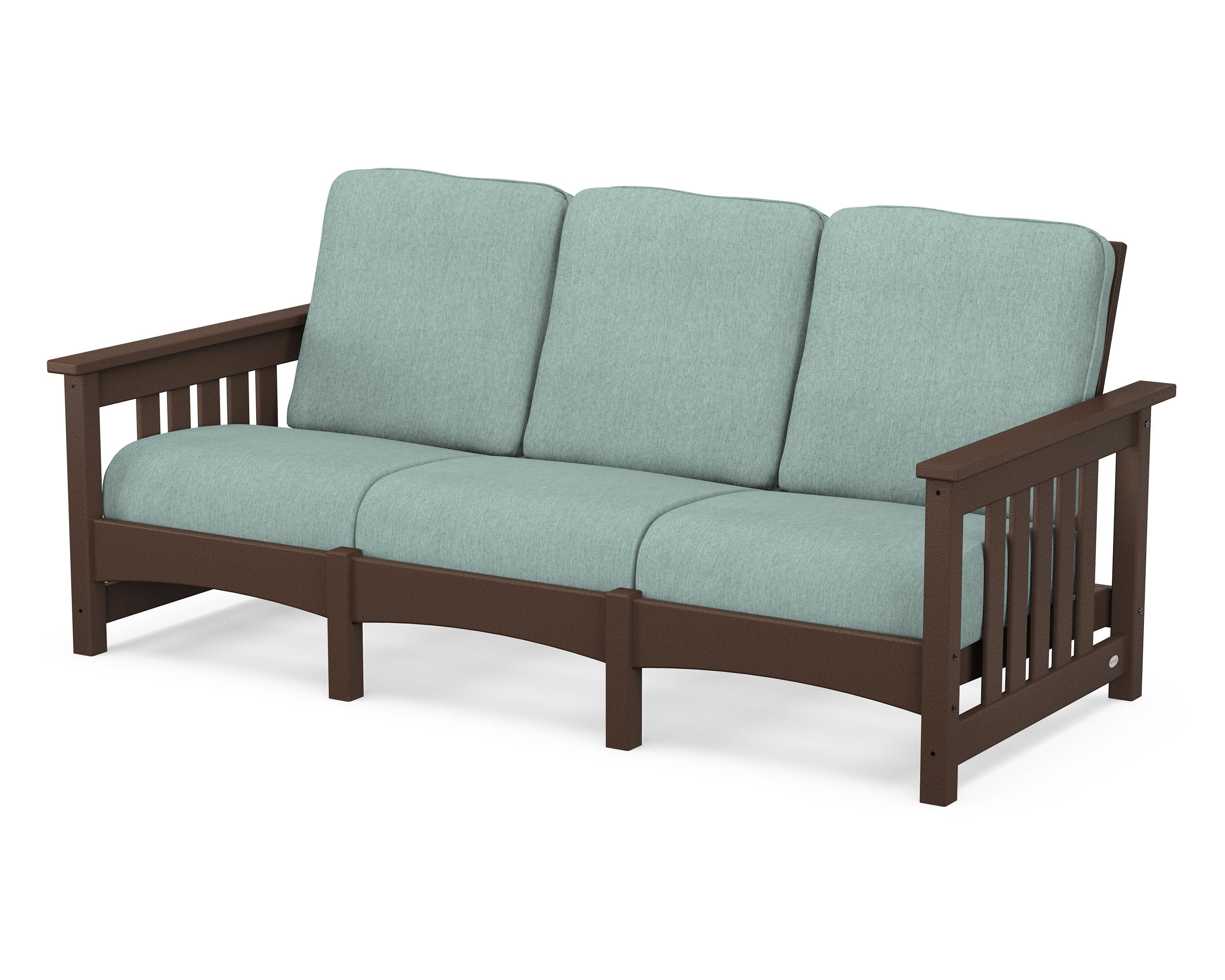 Club Mission Sofa in Mahogany / Glacier Spa