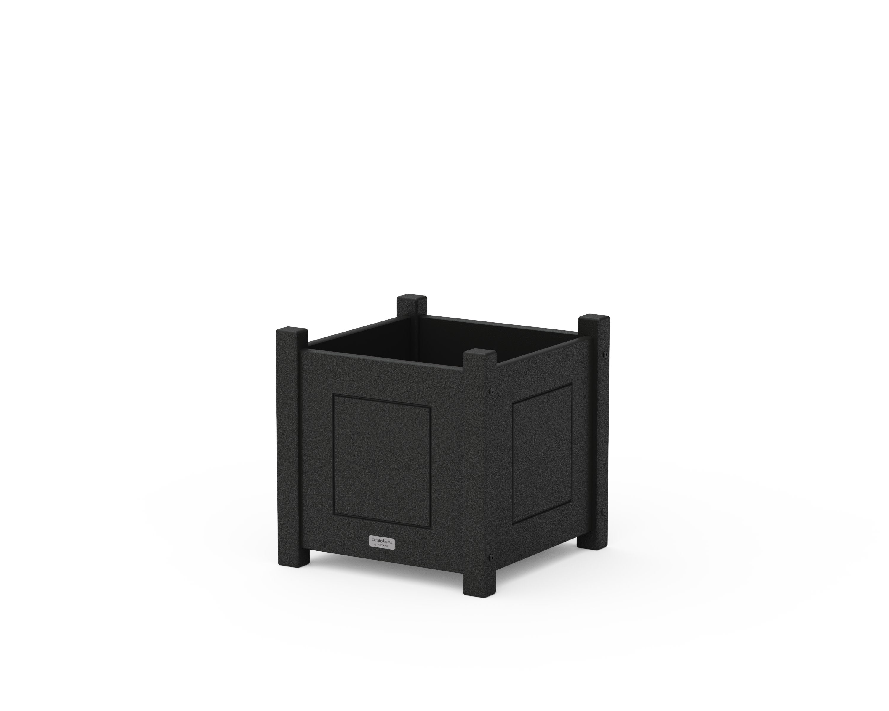 Country Living Square Planter Box in Black