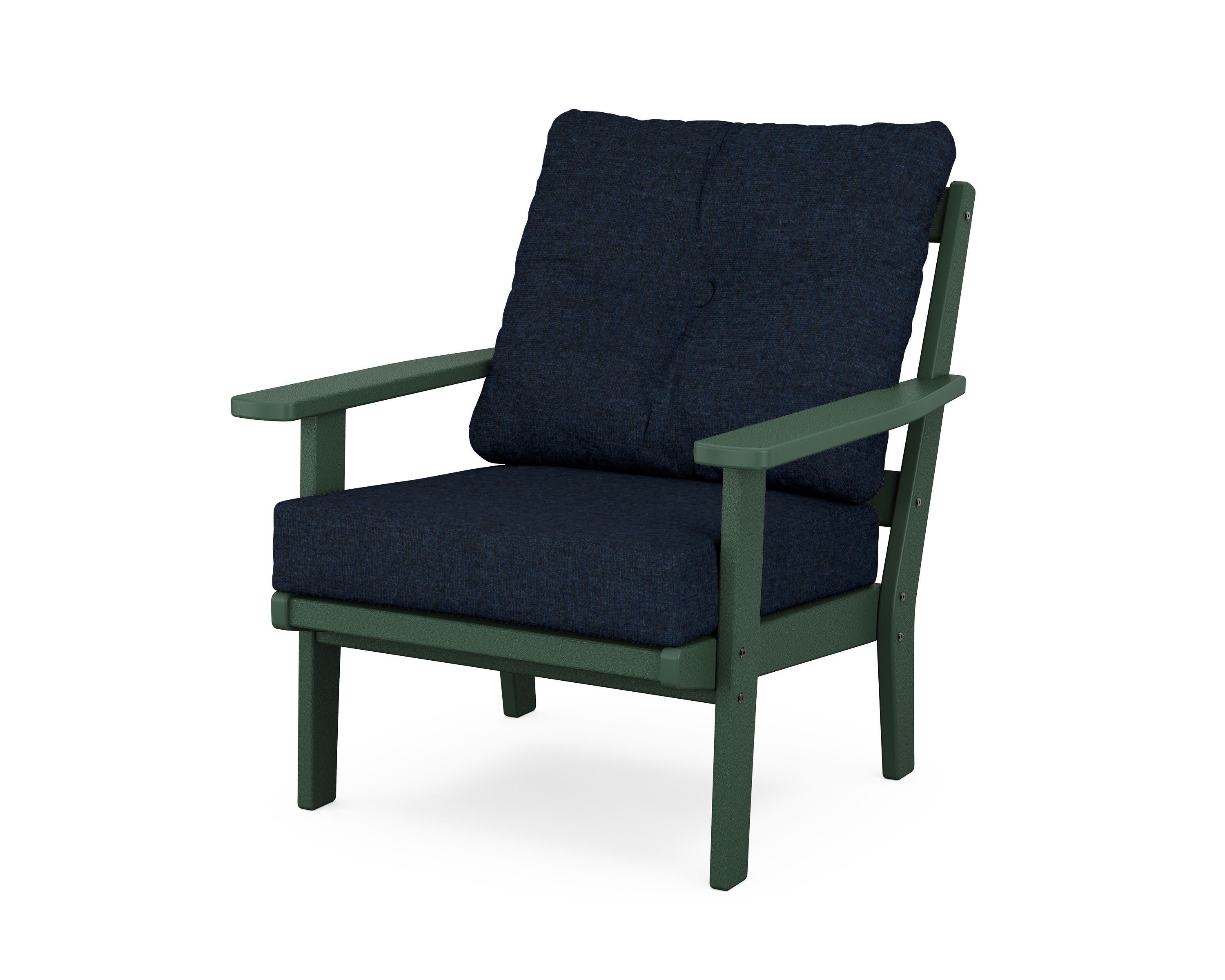 Oxford Deep Seating Chair in Green / Marine Indigo