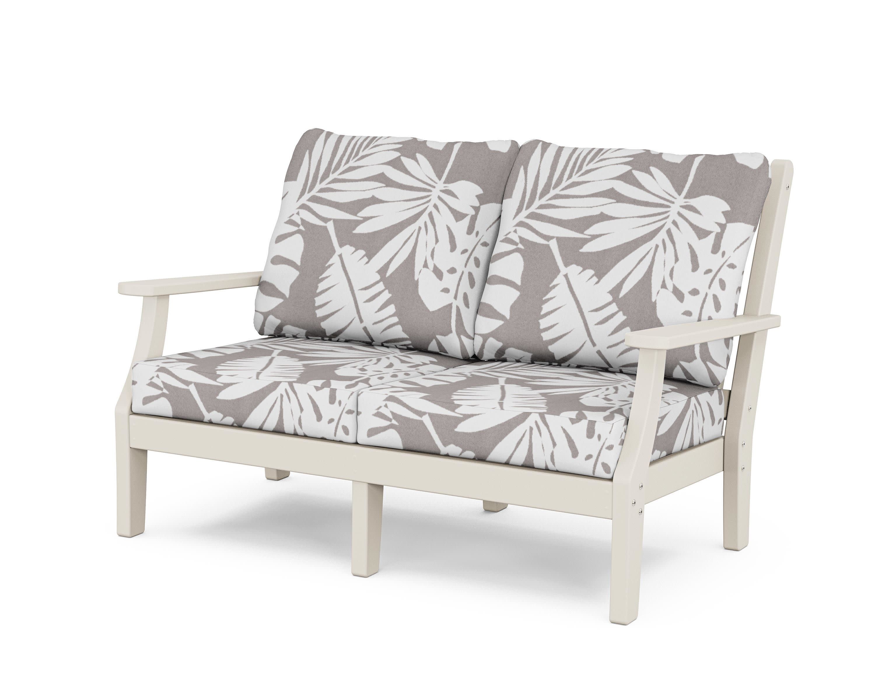Wovendale Deep Seating Loveseat in Sand / Leaf Grey Mist