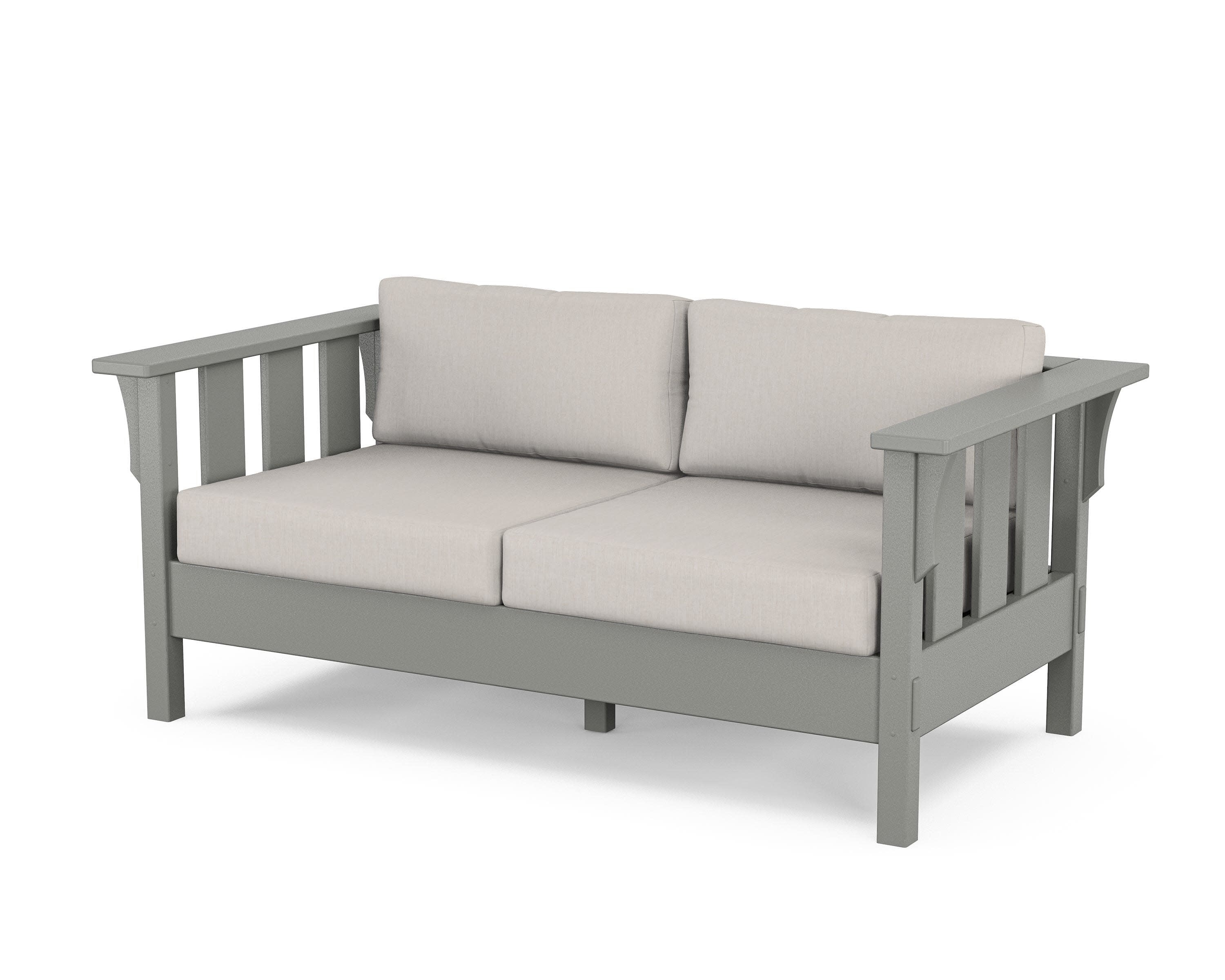 Acadia Deep Seating Loveseat in Slate Grey / Cast Ash