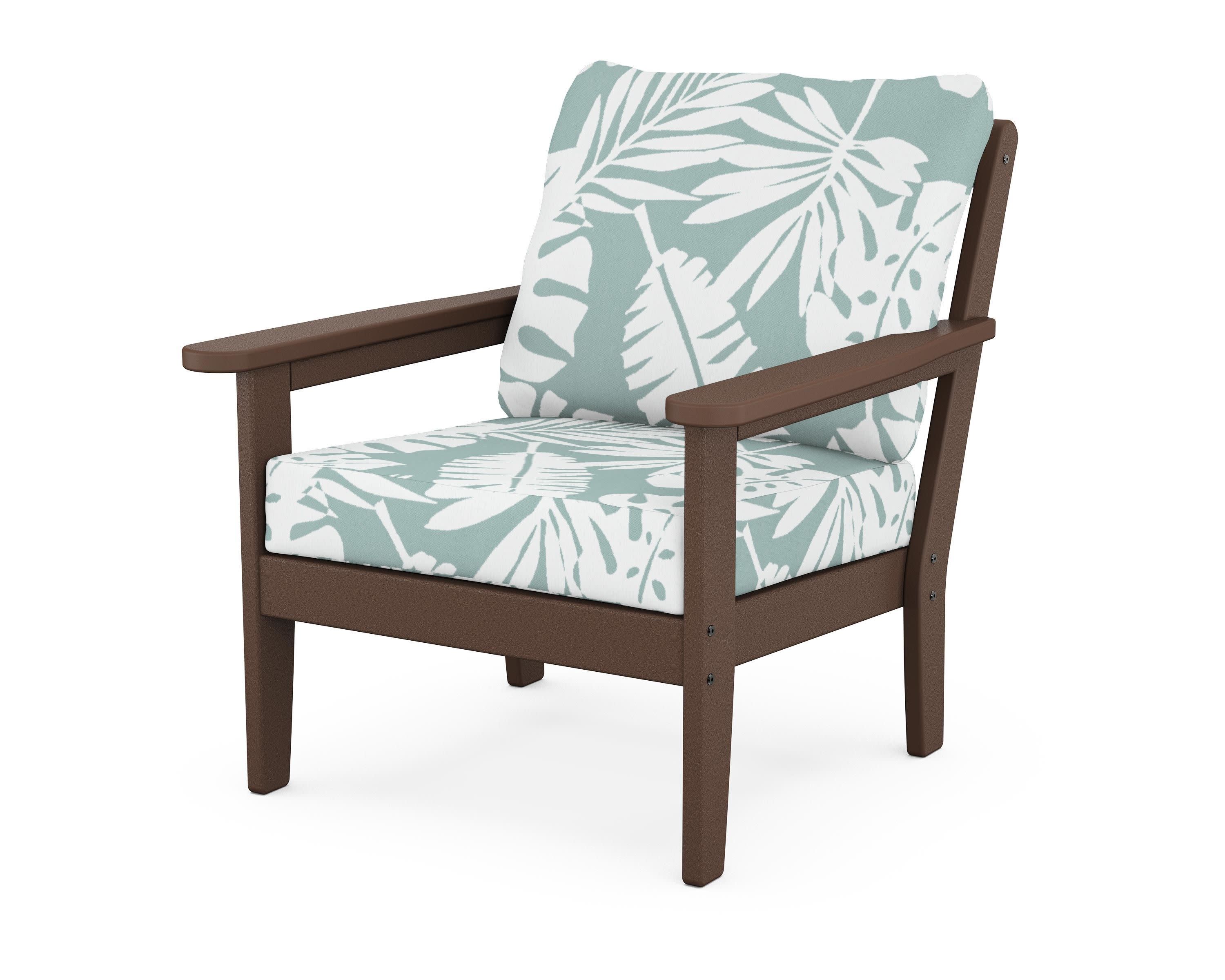 Cottage Deep Seating Chair in Mahogany / Leaf Glacier Spa