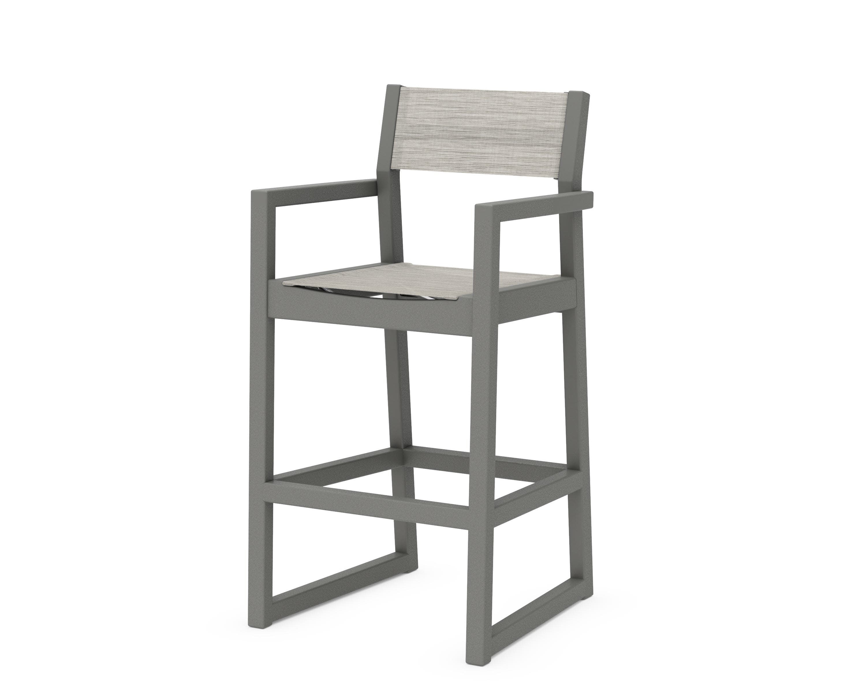 EDGE Sling Bar Arm Chair in Slate Grey / Birch Sling