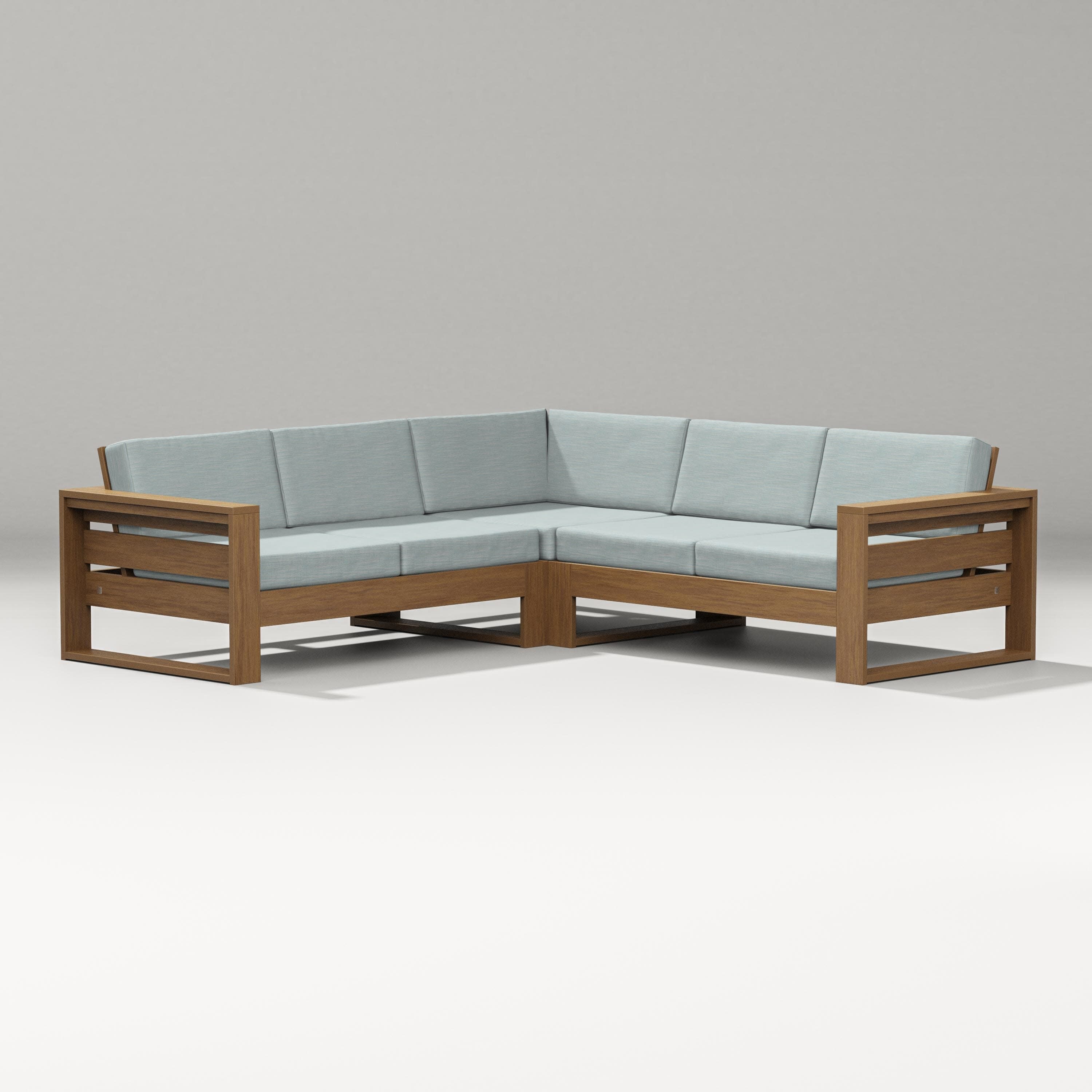 Latitude Corner Sectional in Natural / Soothe Mist