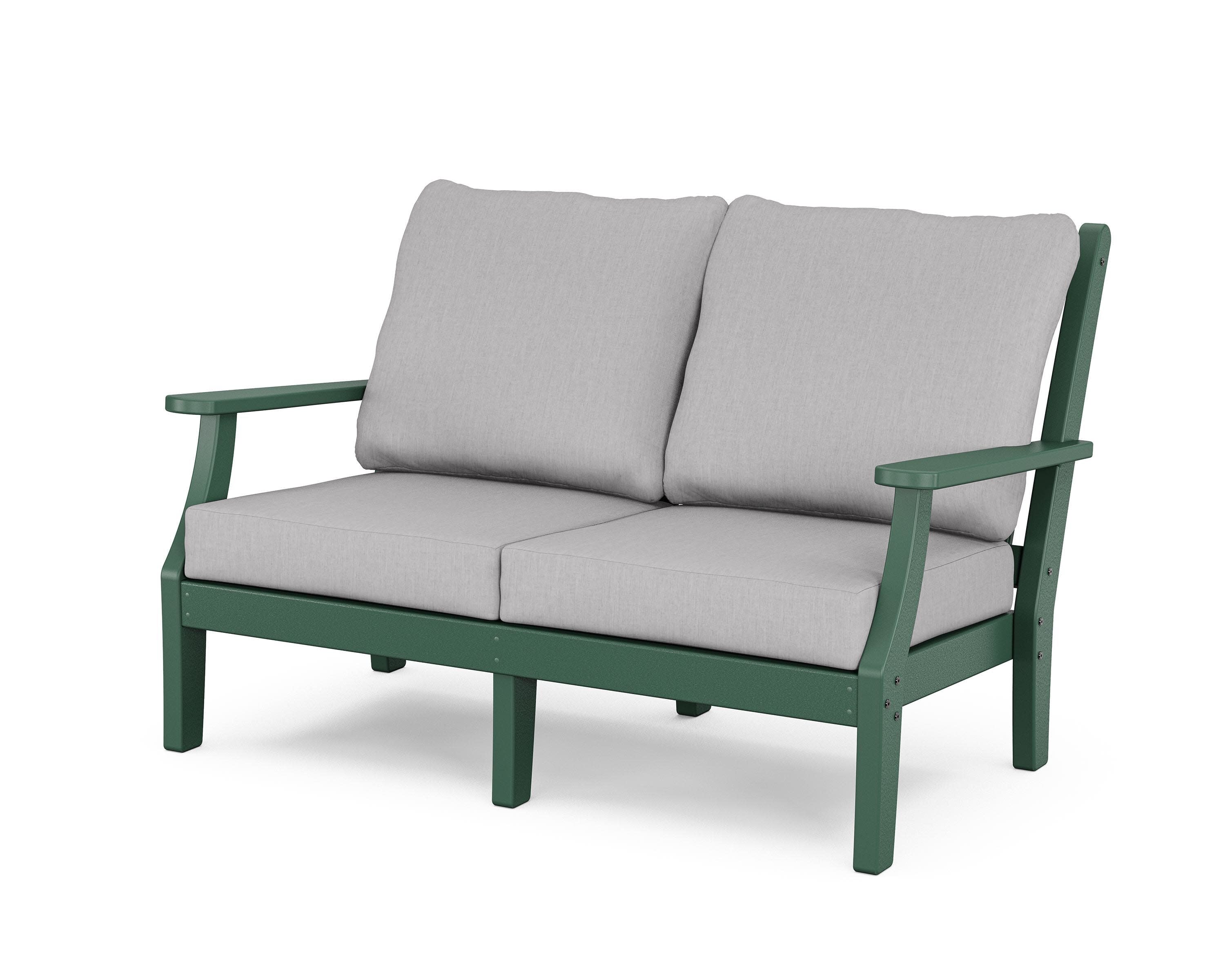 Wovendale Deep Seating Loveseat in Green / Granite