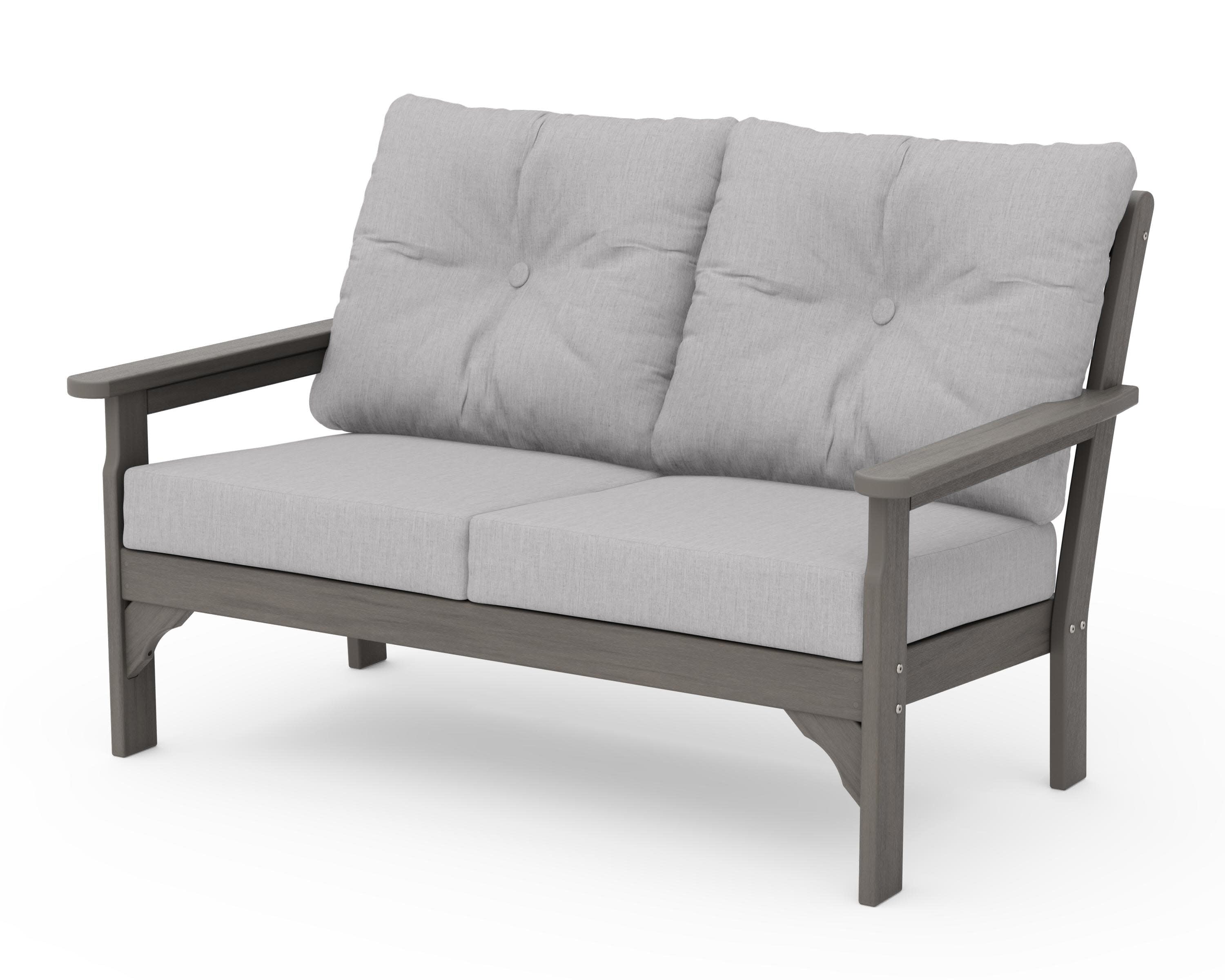 Vineyard Deep Seating Loveseat in Driftwood / Granite