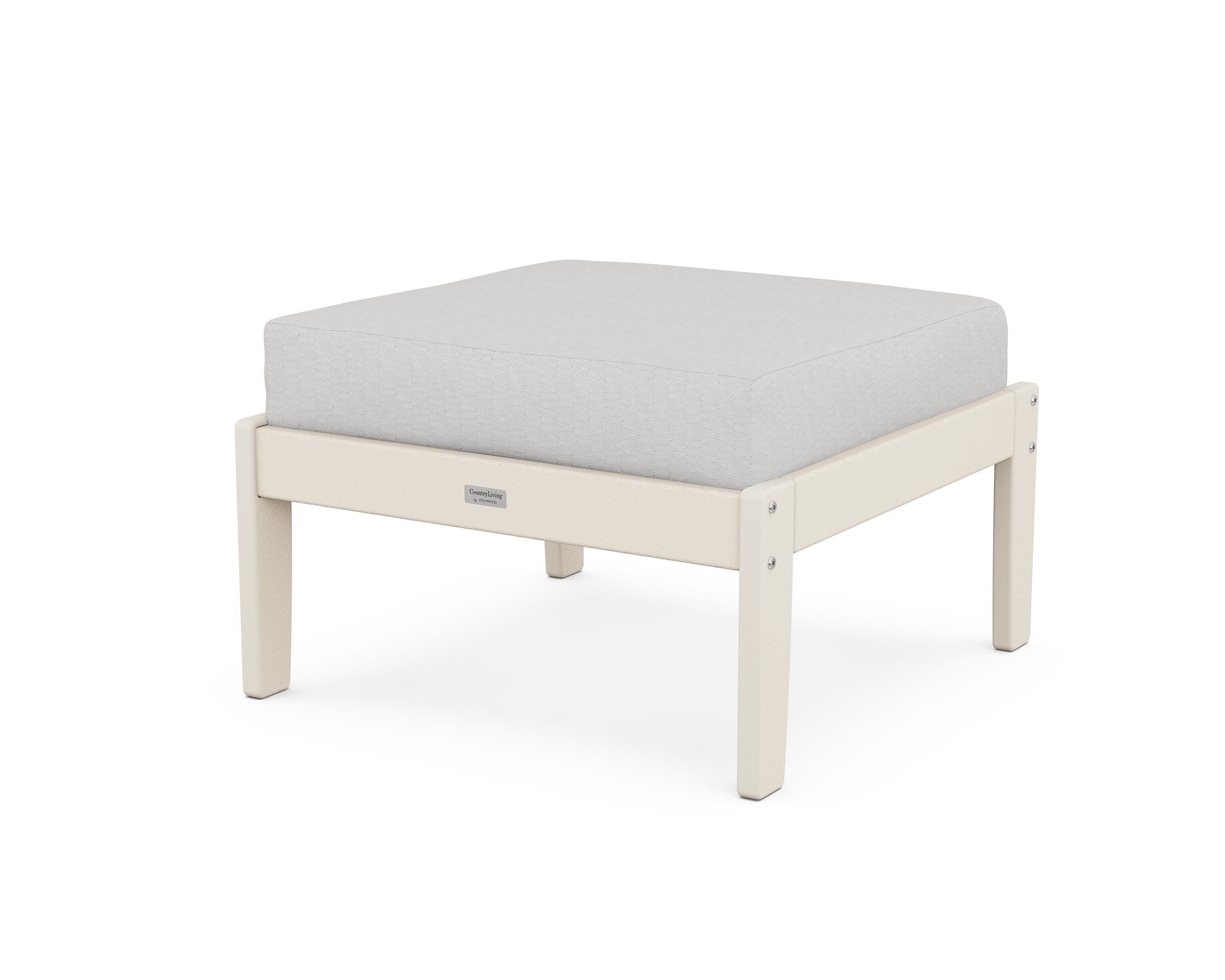 Cottage Deep Seating Ottoman in Sand / Diamond in the Rough