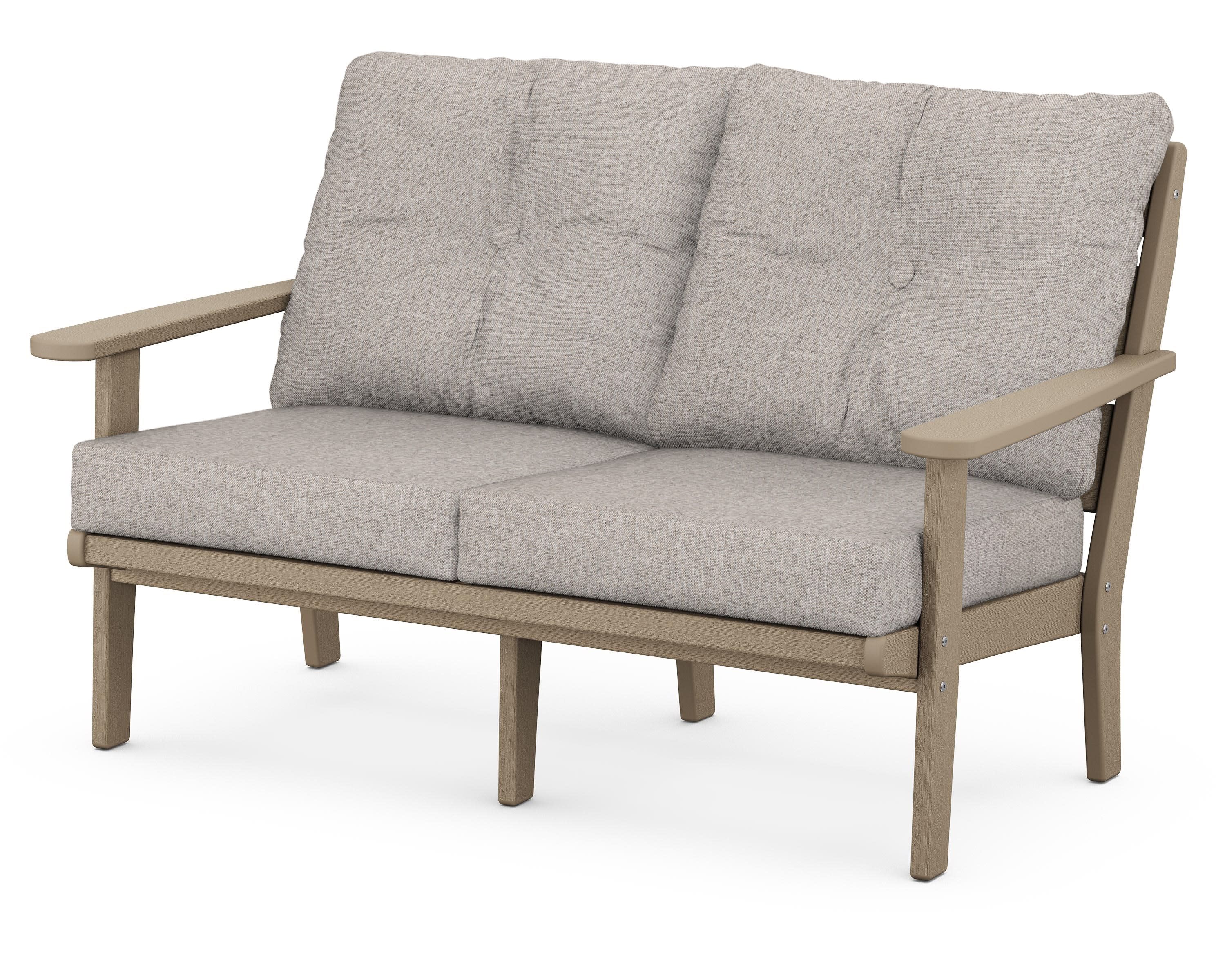 Lakeside Deep Seating Loveseat in Vintage Sahara / Weathered Tweed