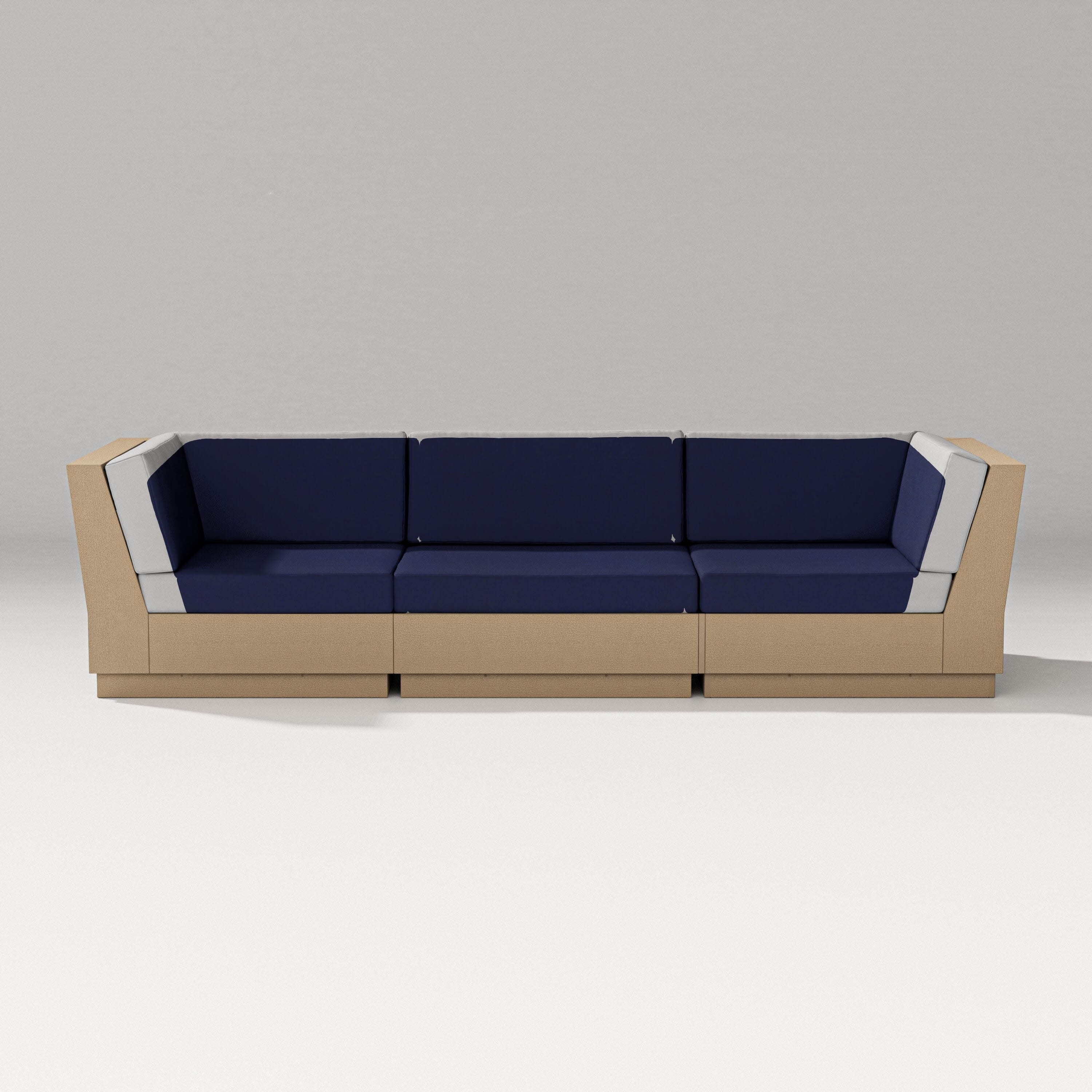 Elevate Sofa Sectional in Vintage Sahara / Navy