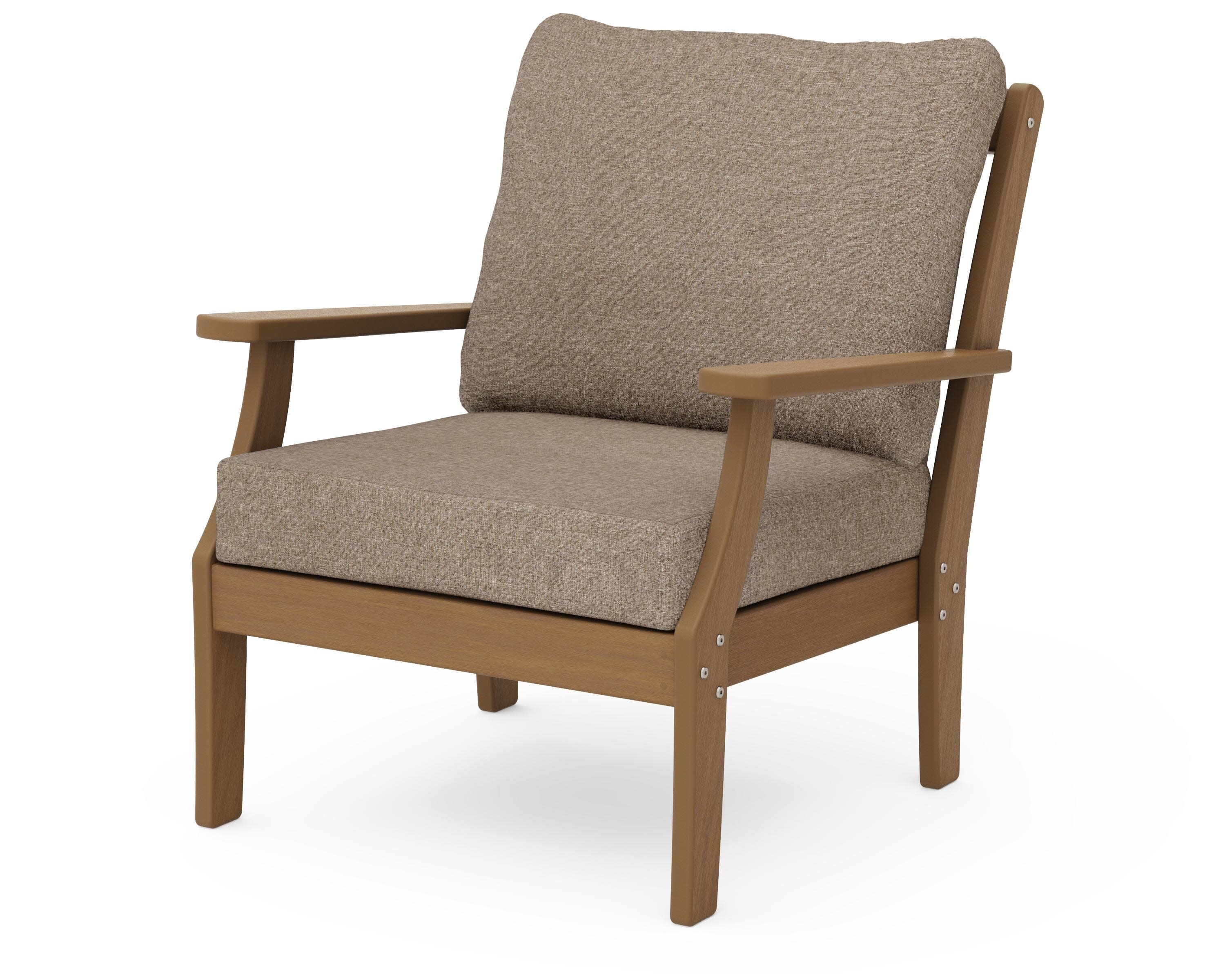 Braxton Deep Seating Chair in Natural / Spiced Burlap