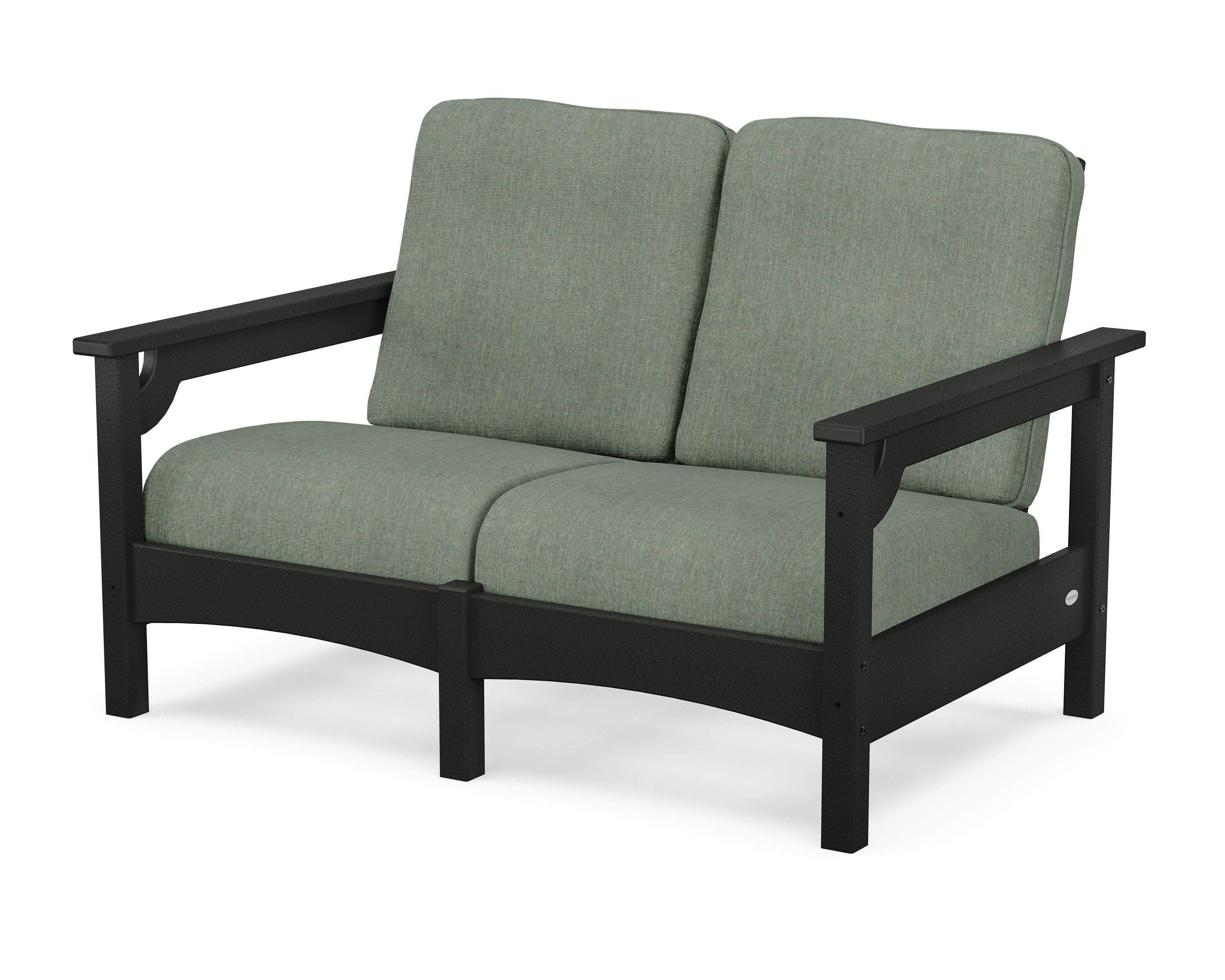 Club Loveseat in Black / Cast Sage