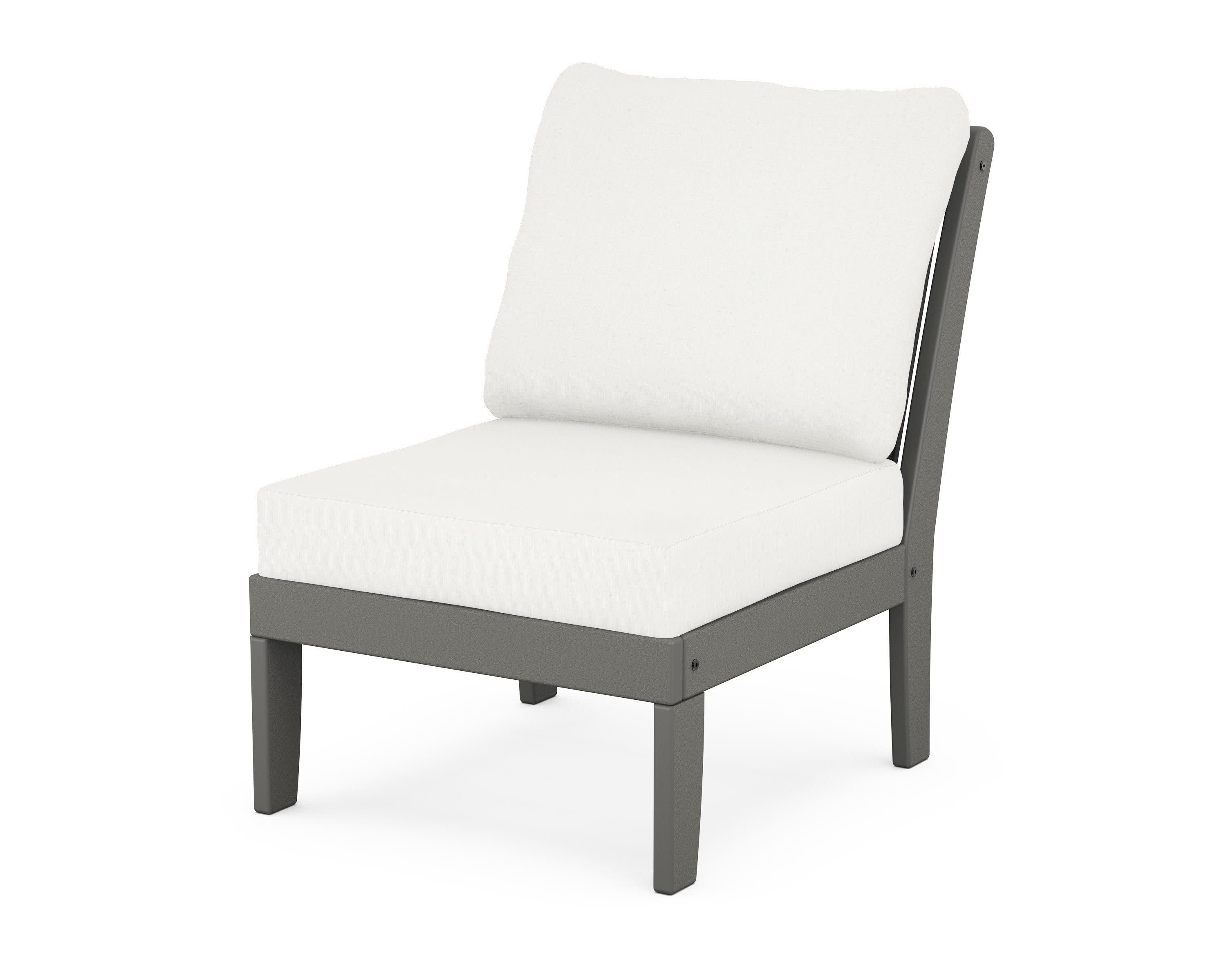 Braxton Modular Armless Chair in Slate Grey / Natural Linen