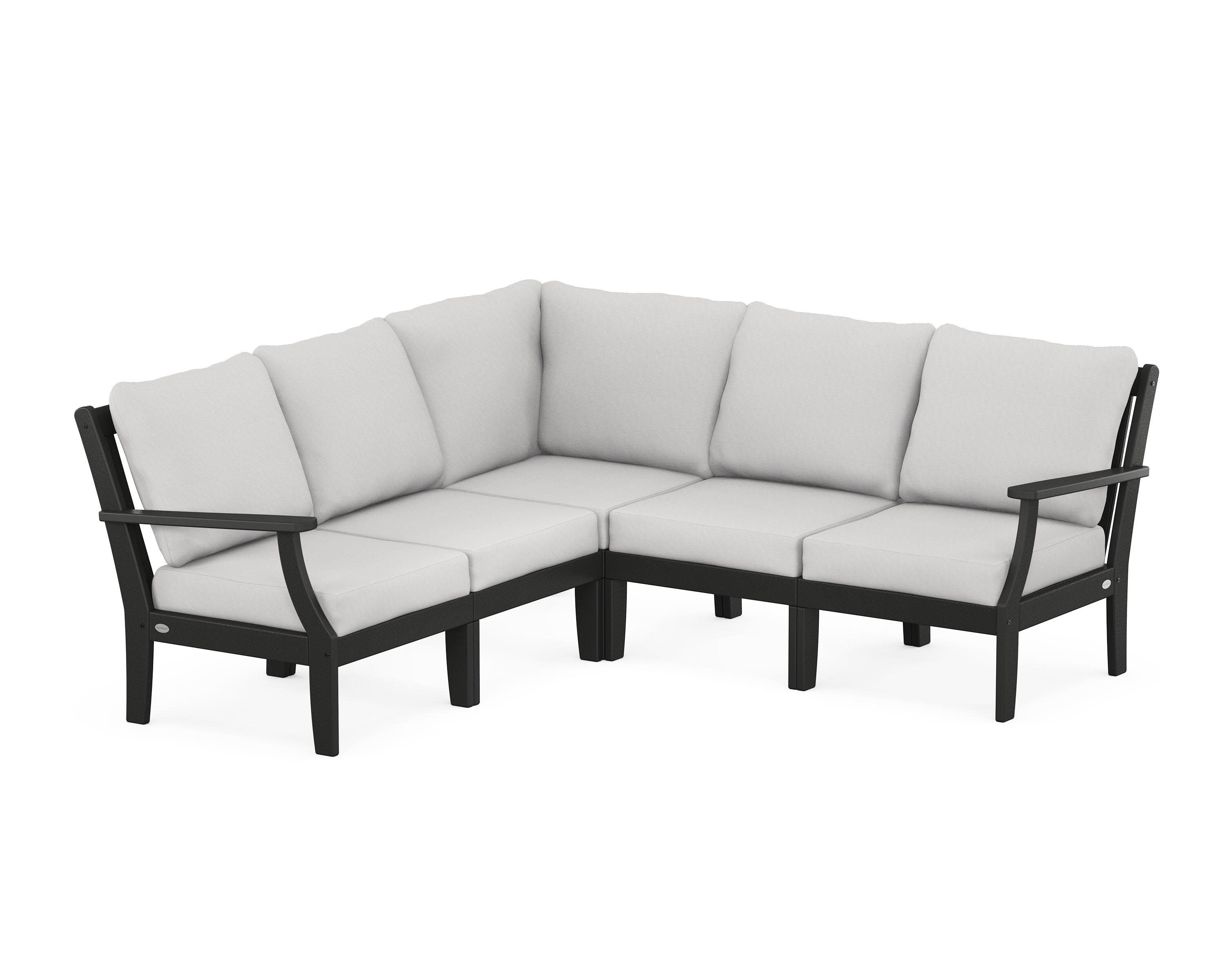 Braxton Modular 5-Piece Deep Seating Set in Black / Diamond in the Rough