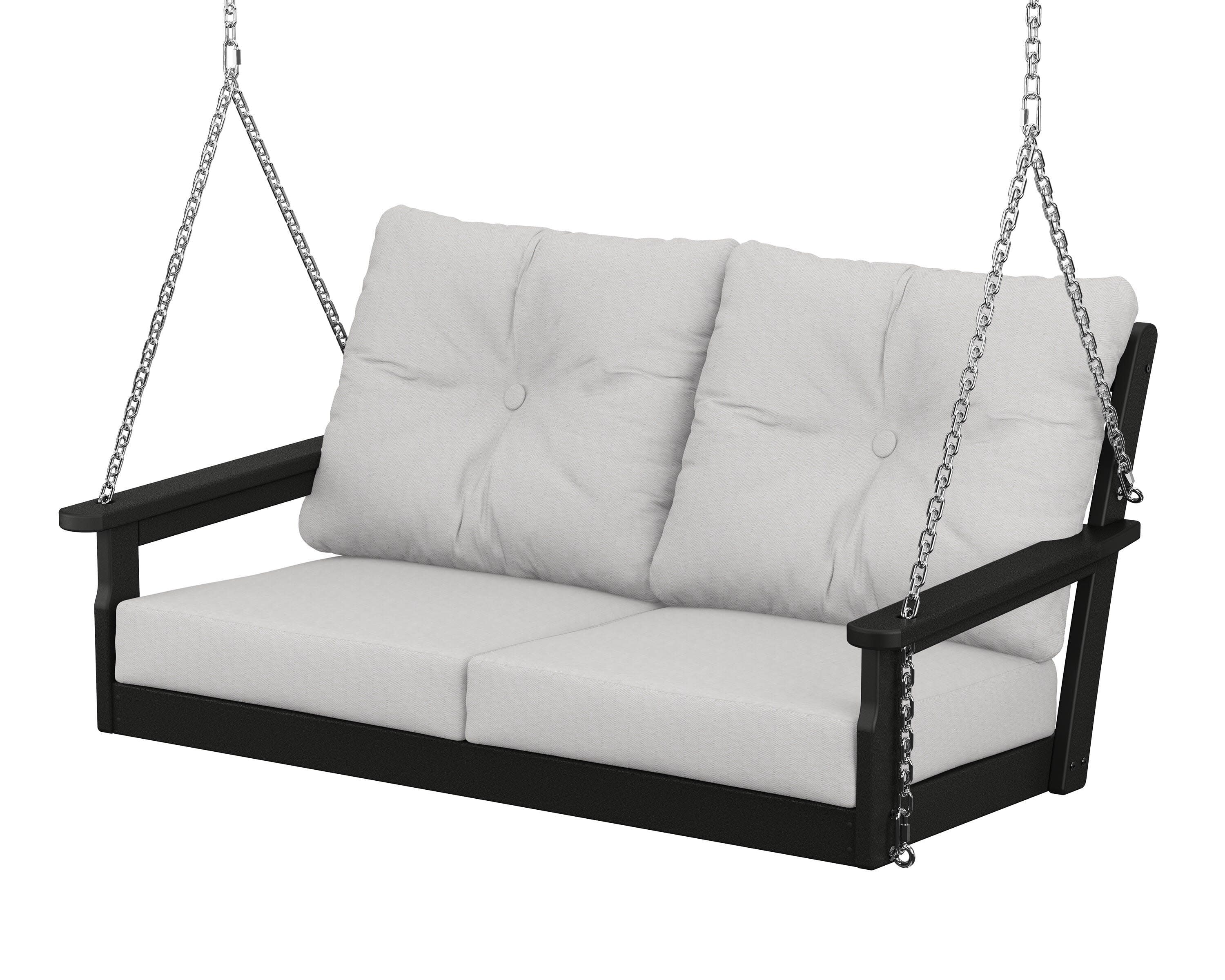 Vineyard Deep Seating Swing in Black / Diamond in the Rough